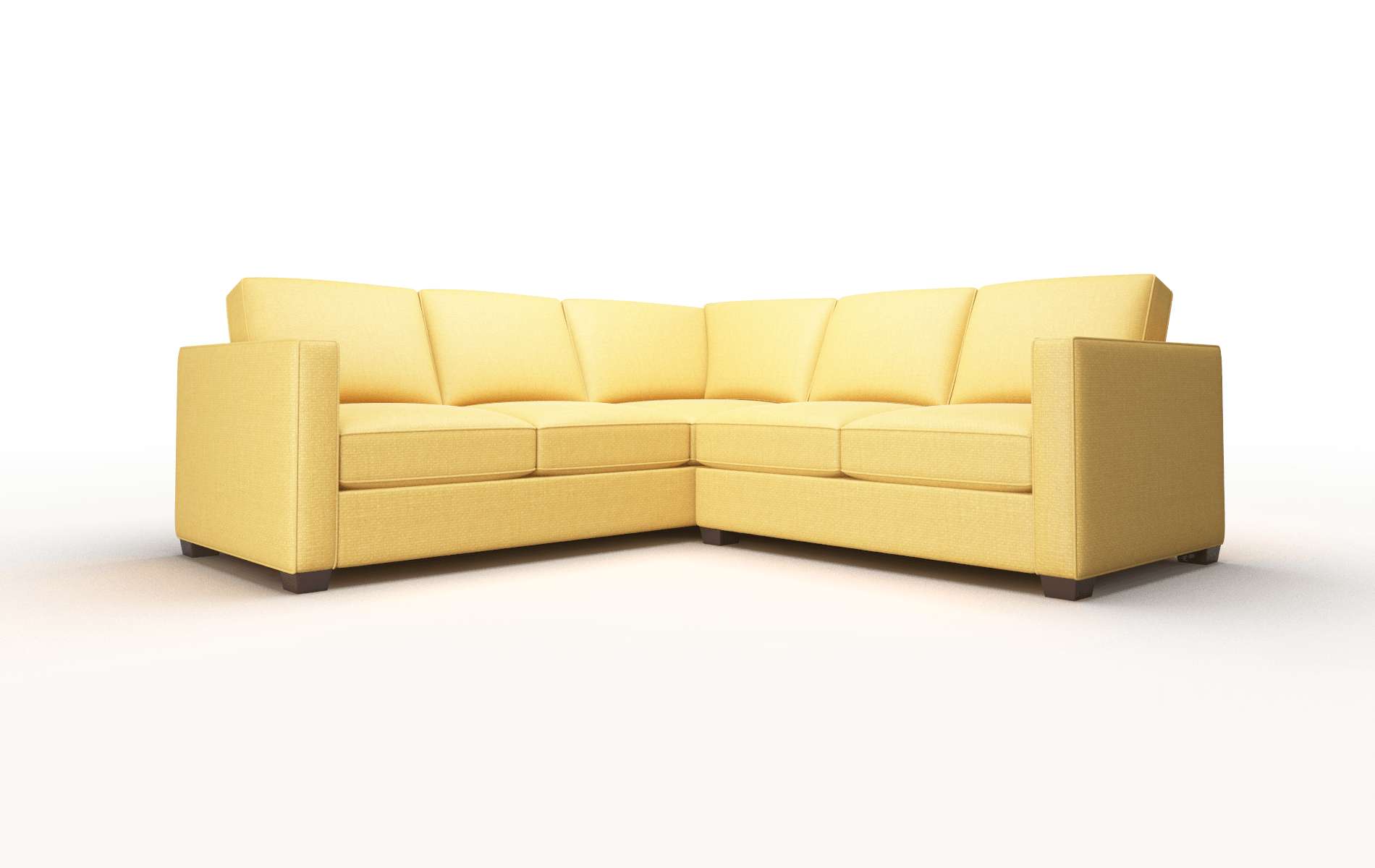 Calgary Tess Turmeric Sectional espresso legs 1