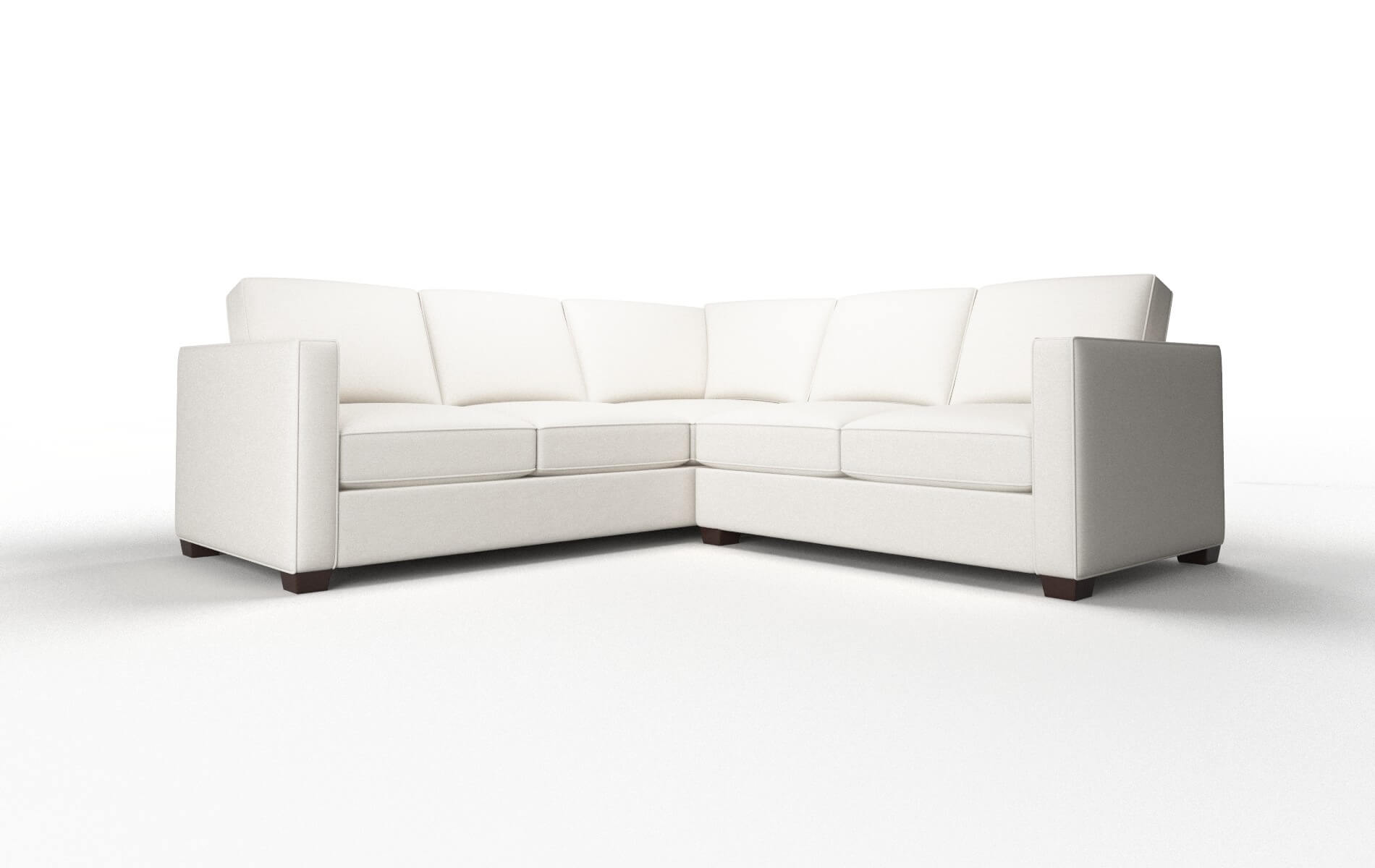 Calgary Venice Eggshell Sectional espresso legs 1