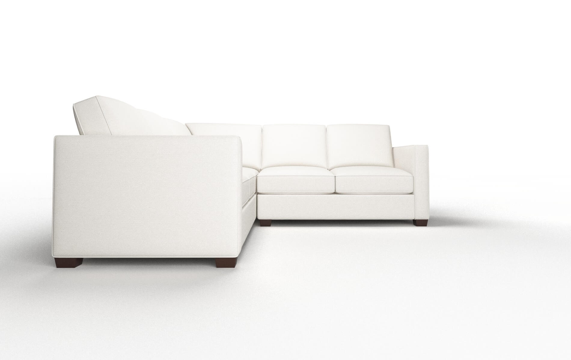 Calgary Venice Eggshell Sectional espresso legs 2