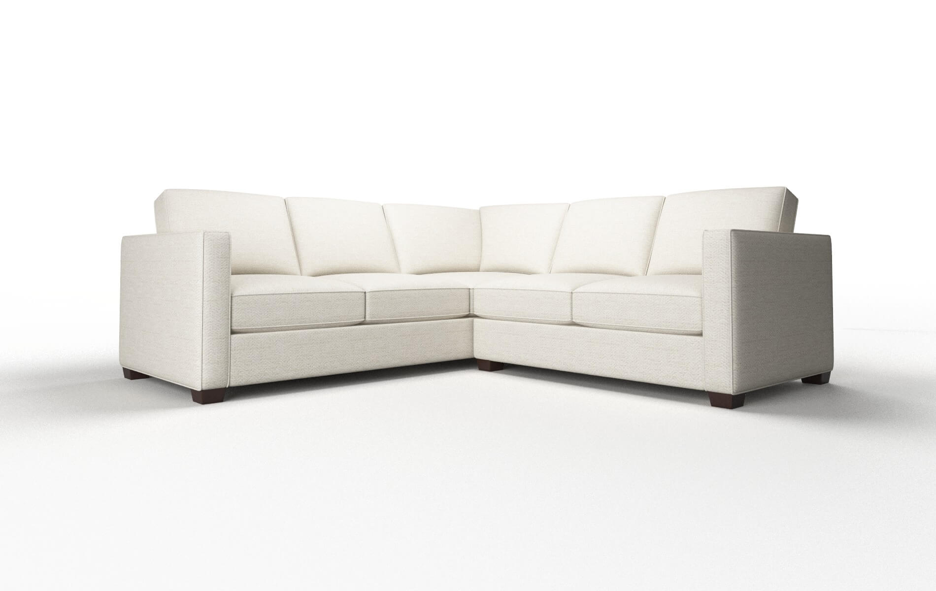 Calgary Venus Cream Sectional espresso legs 1