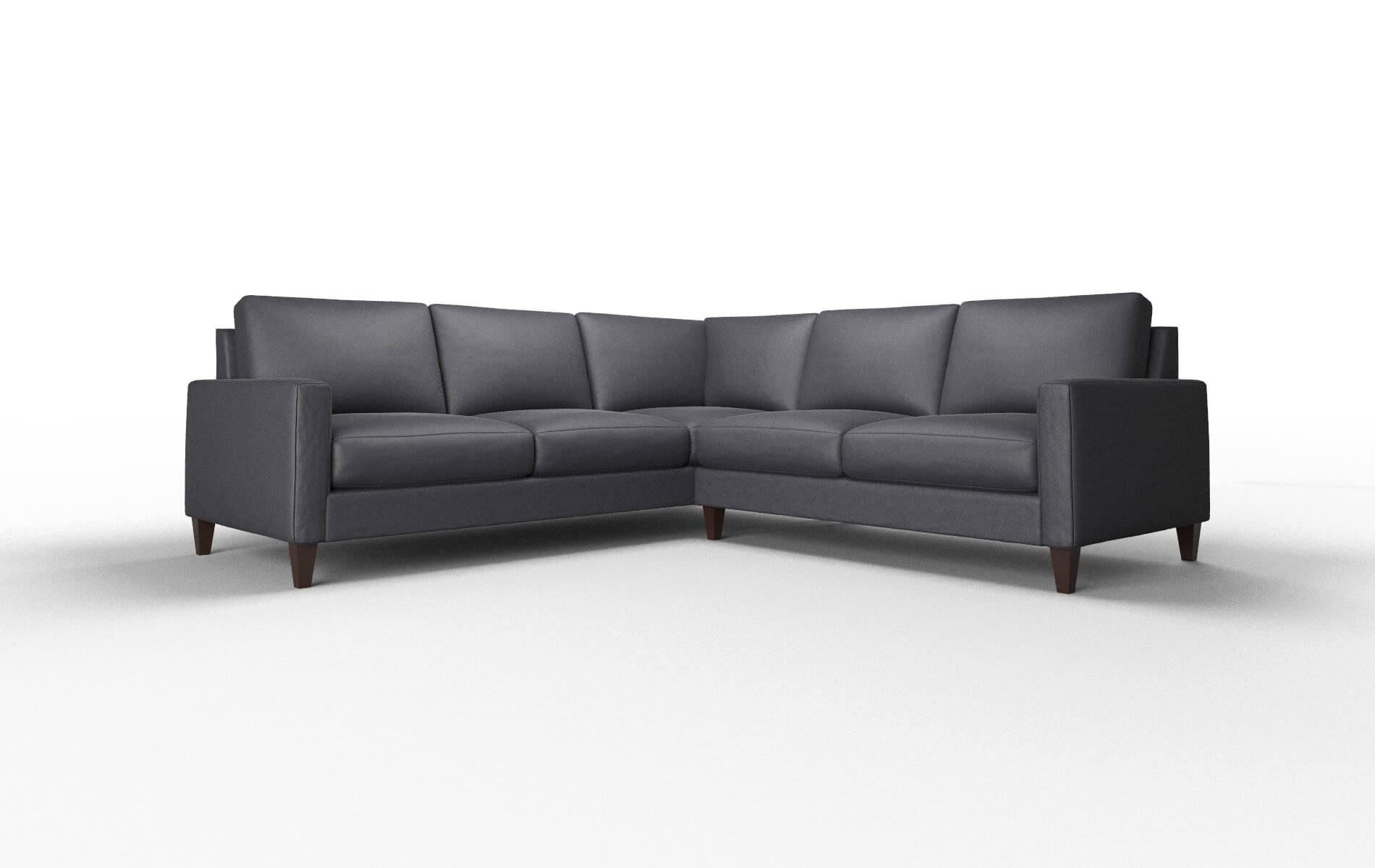 Cannes Atlas_plz Navy Sectional espresso legs 1