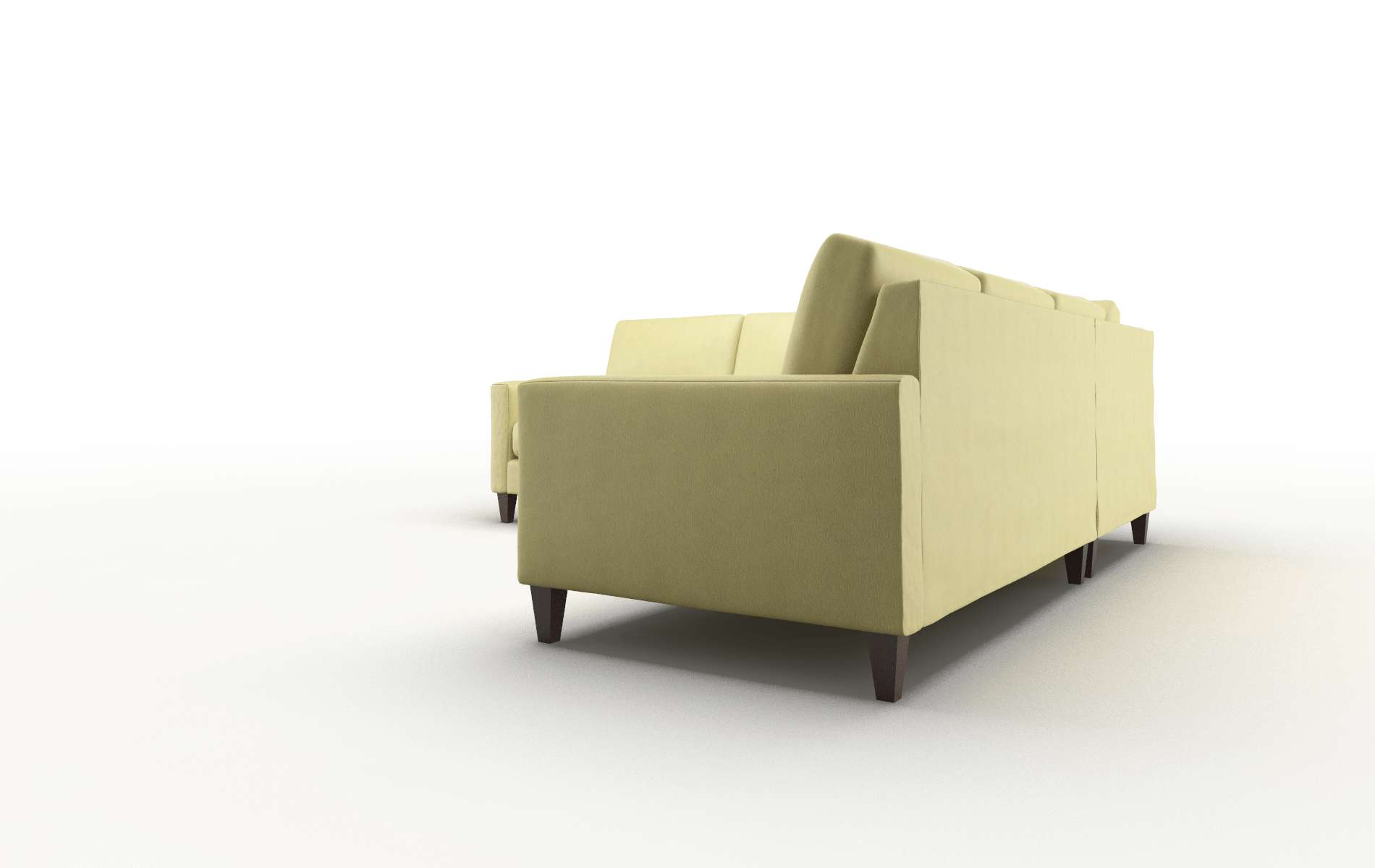 Cannes Bella Apple Sectional espresso legs 4