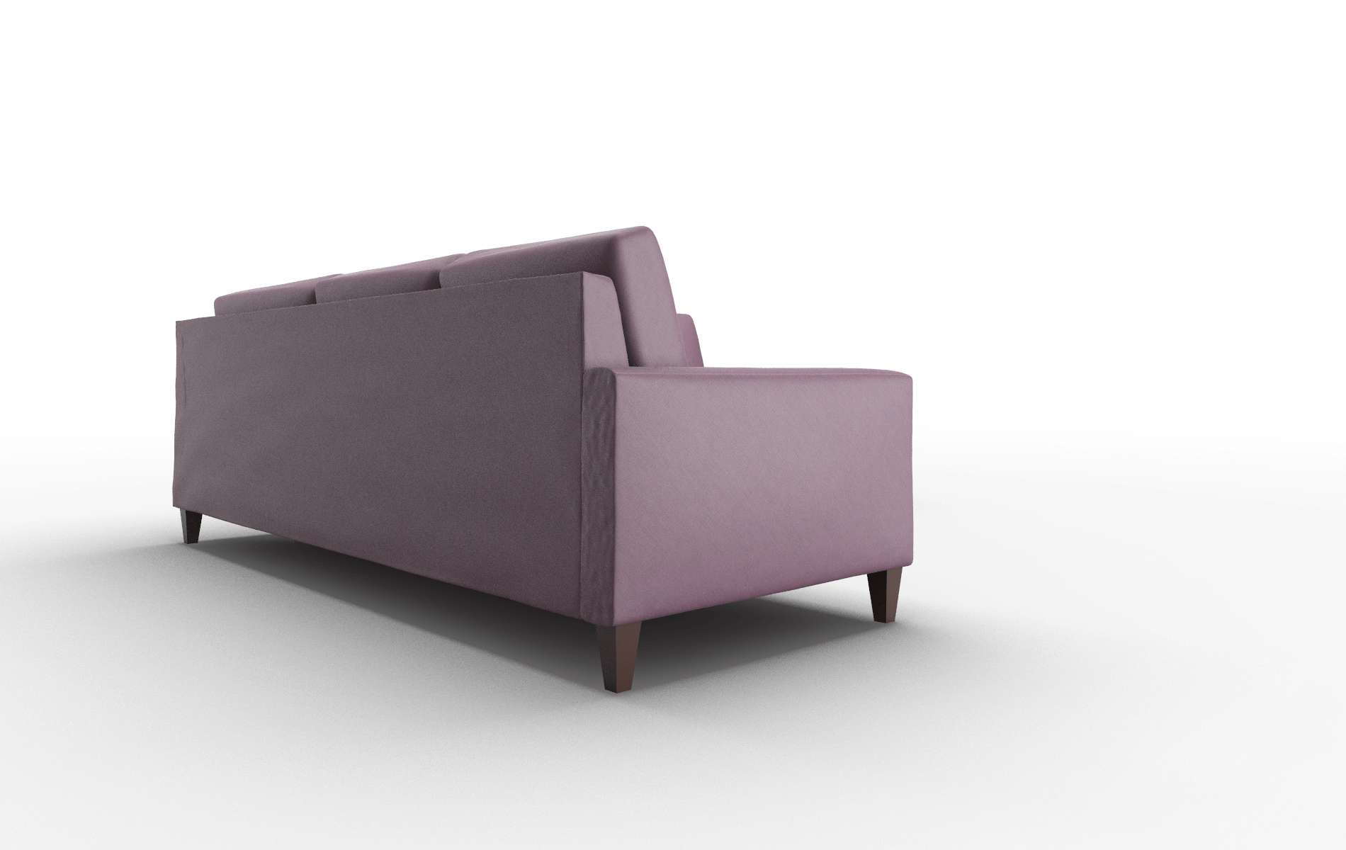 Cannes Bella Aubergine Sectional espresso legs 3