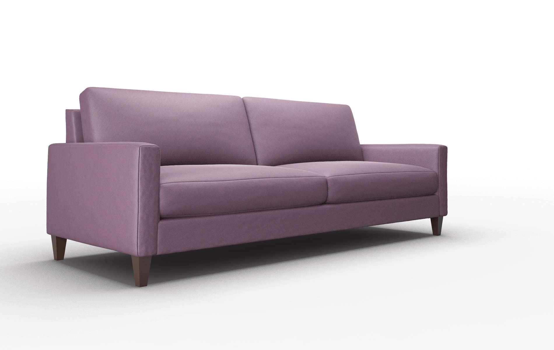 Cannes Bella Aubergine Sofa espresso legs 2
