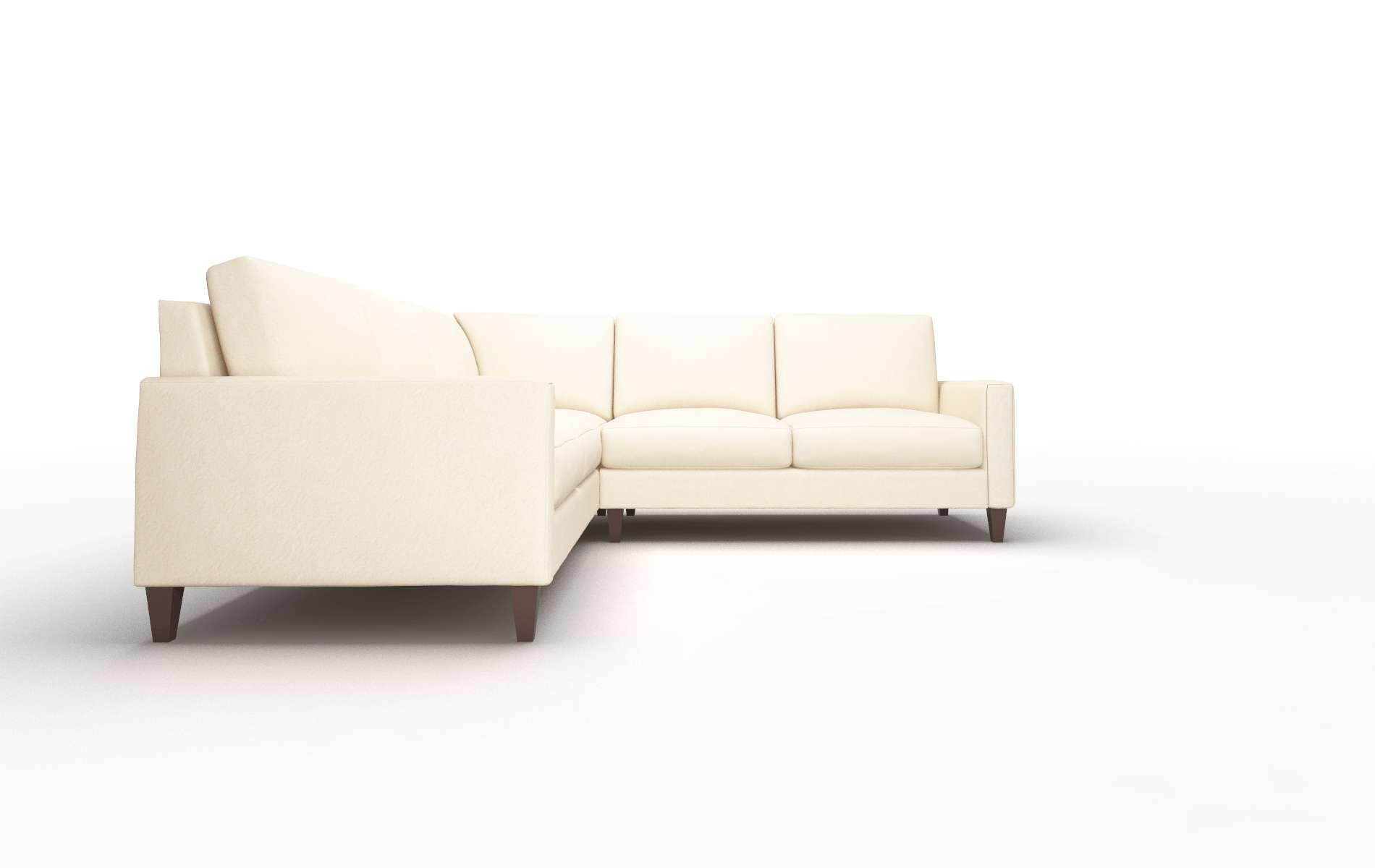 Cannes Bella Buckwheat Sectional espresso legs 2