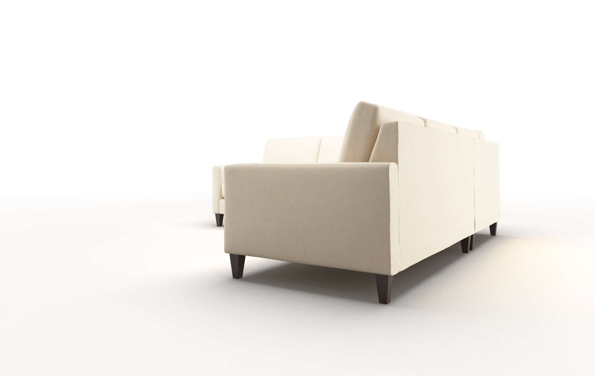 Cannes Bella Buckwheat Sectional espresso legs 4