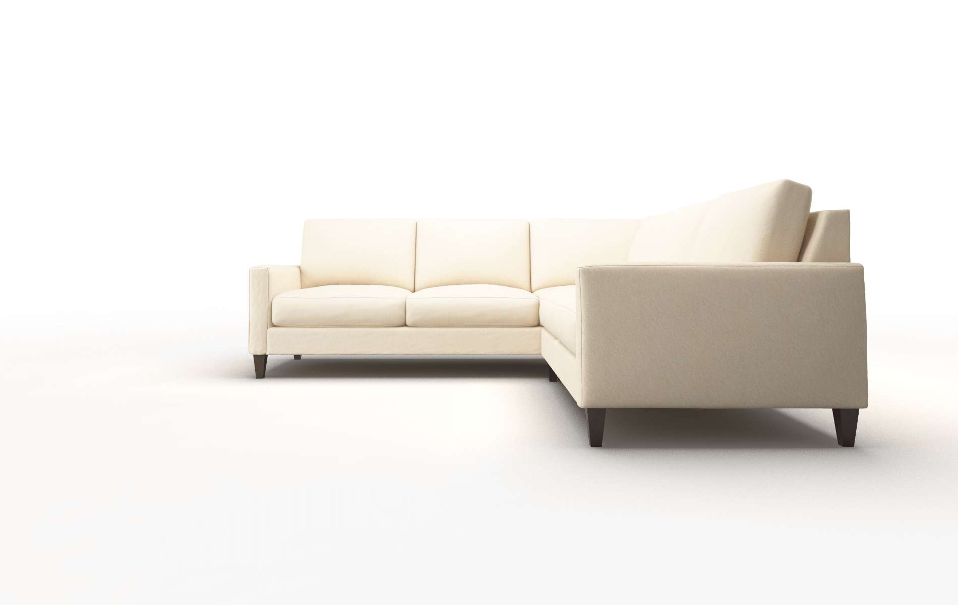 Cannes Bella Buckwheat Sectional espresso legs 5