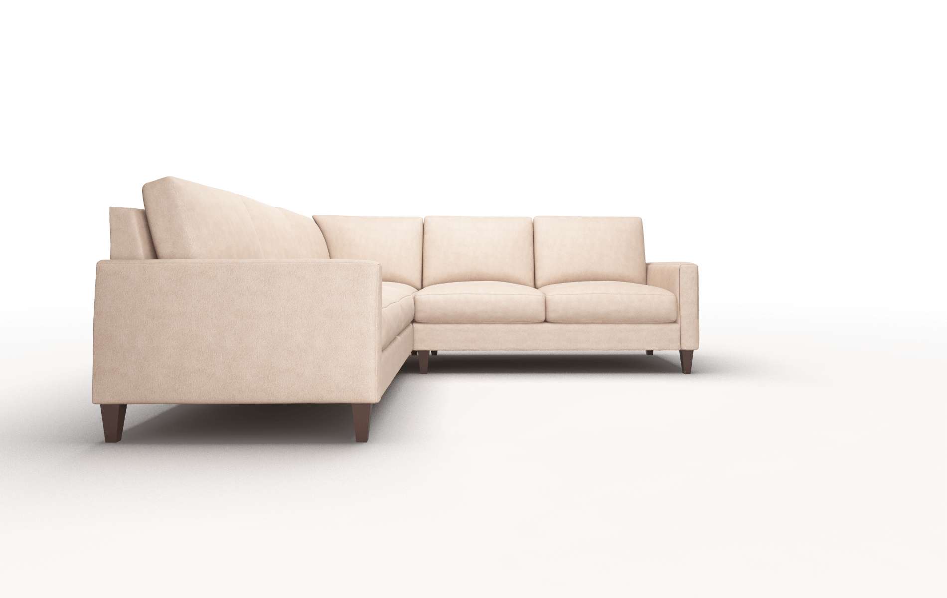 Cannes Bella Cocoa Sectional espresso legs 2