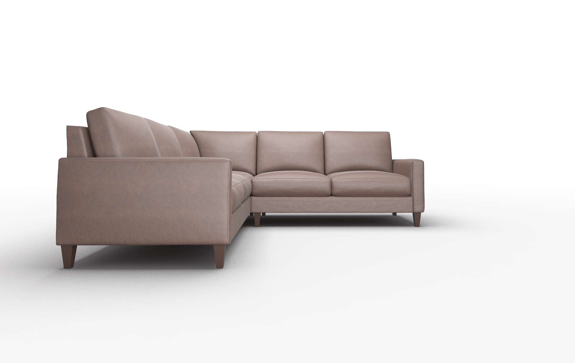 Cannes Bella Espresso Sectional espresso legs 2