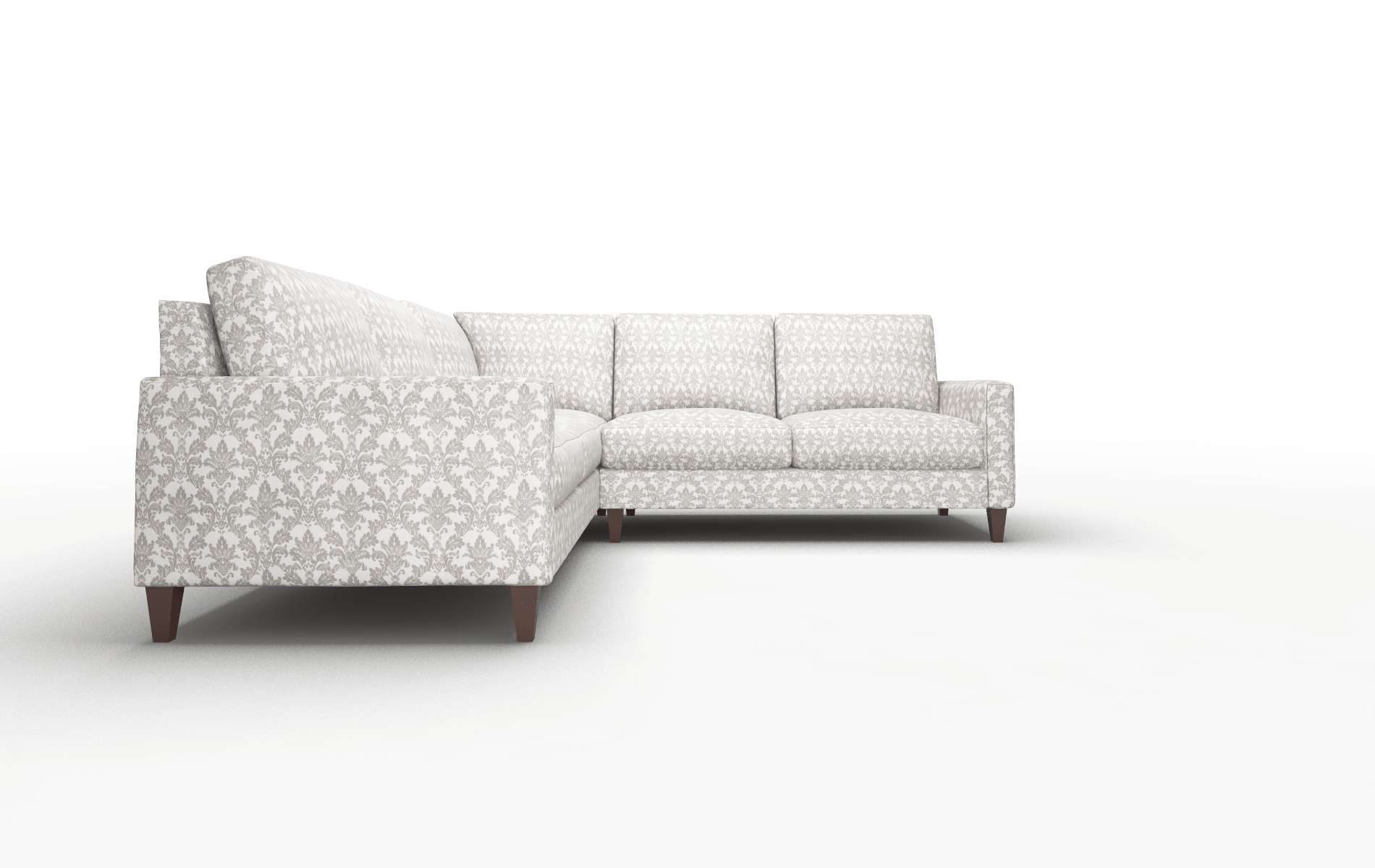 Cannes Bergamo Dove Sectional espresso legs 2