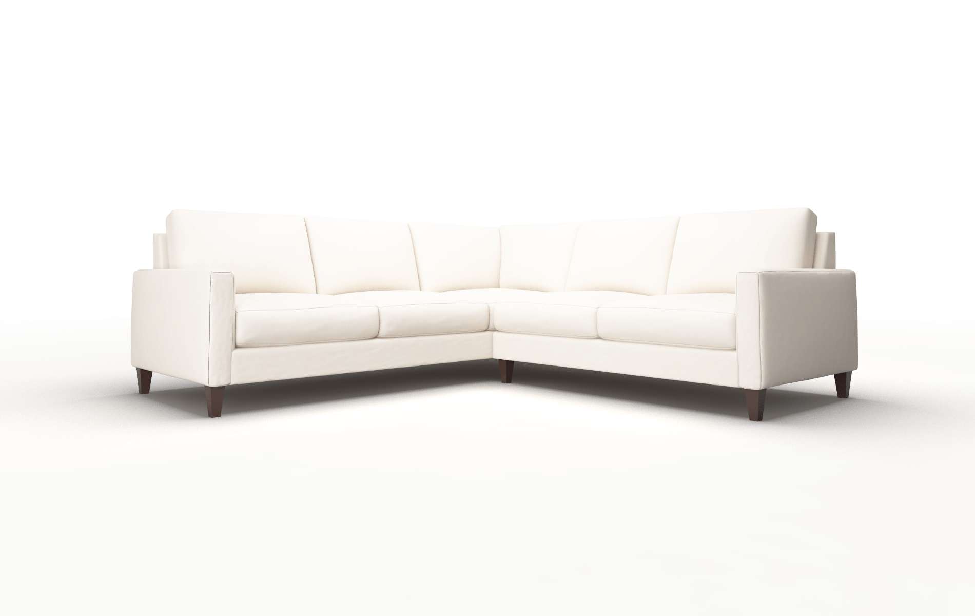 Cannes Blanche milky Sectional Espresso Legs  1