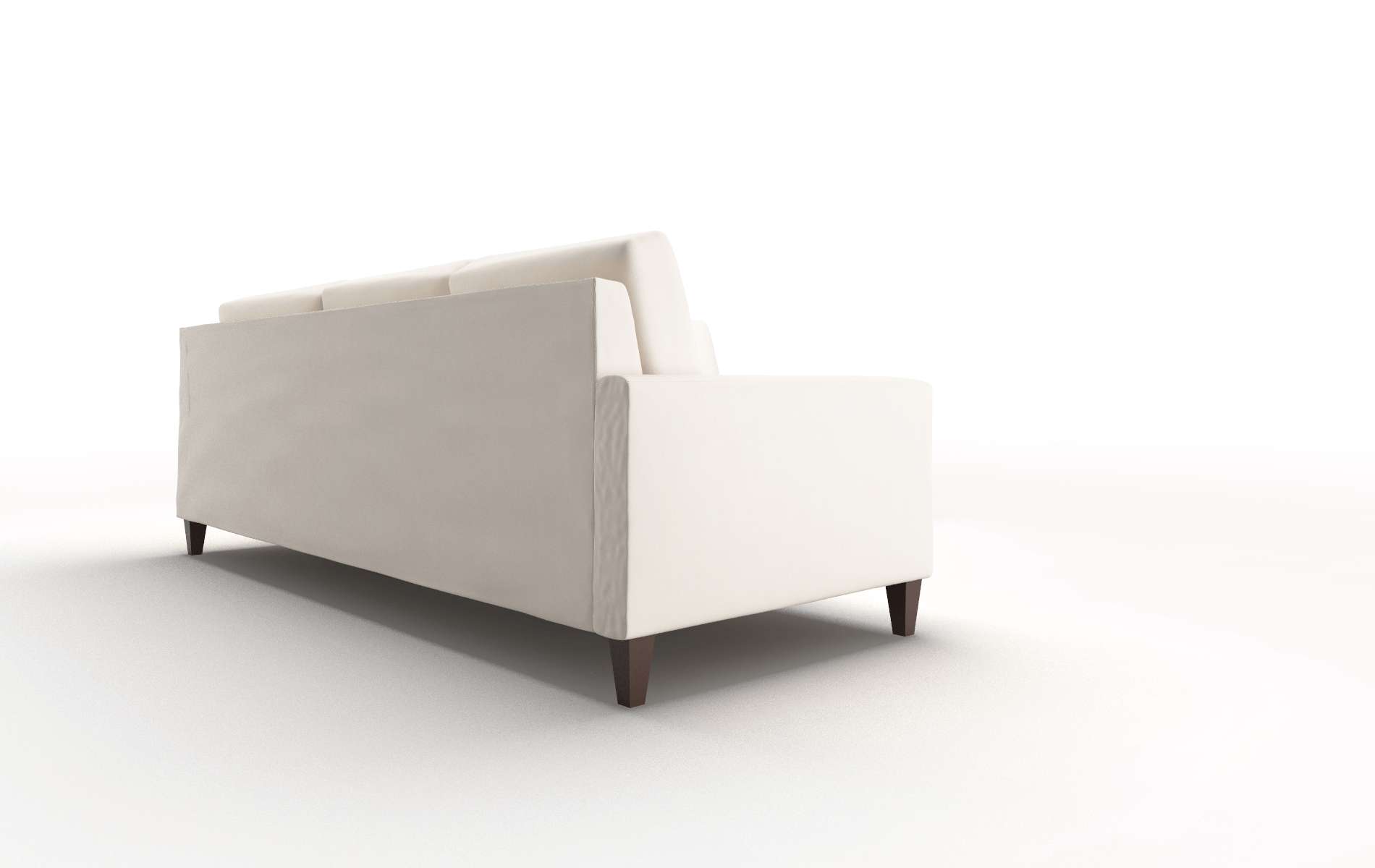 Cannes Blanche Milky Sectional espresso legs 3