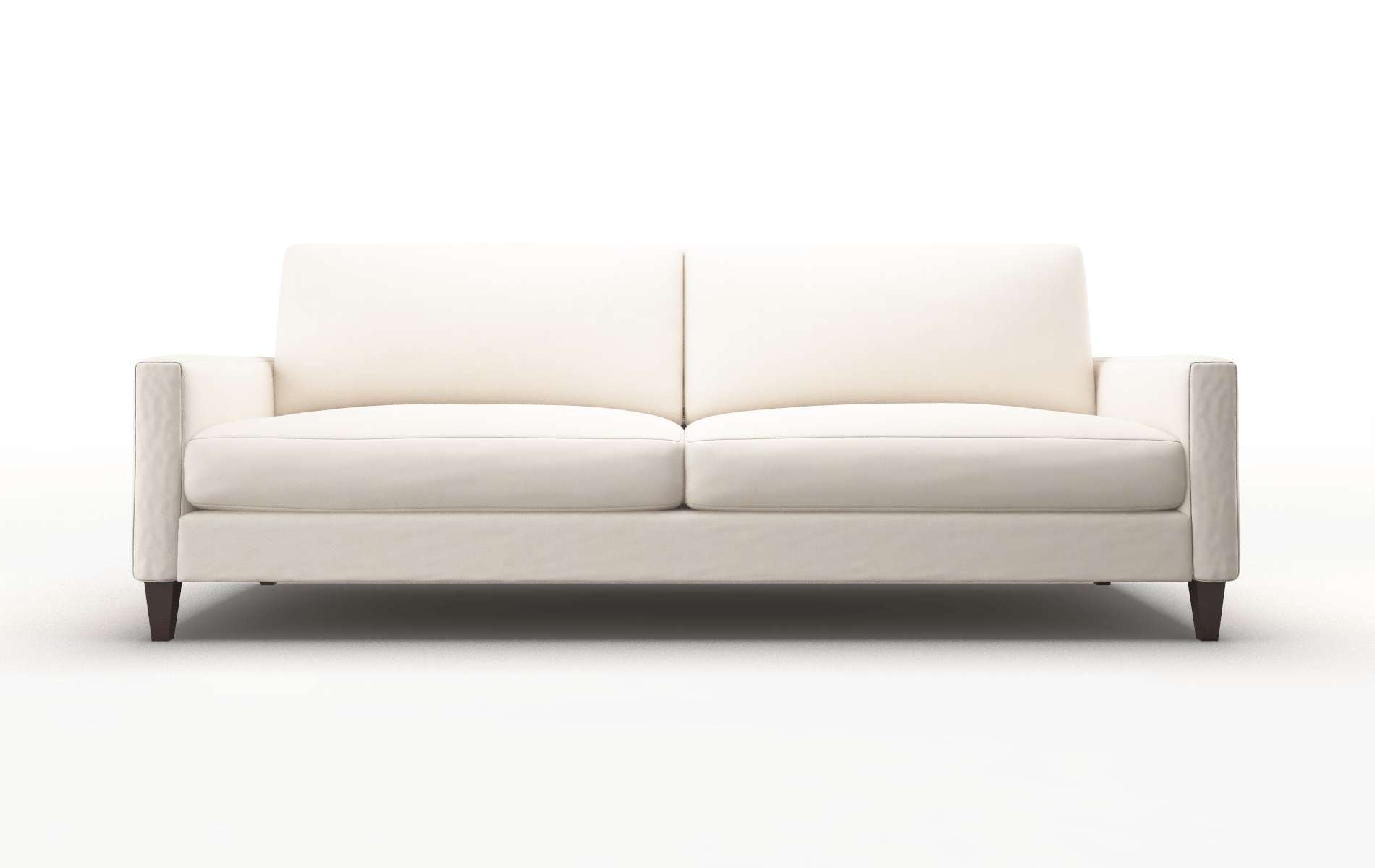 Cannes Blanche milky Sofa Espresso Legs  1