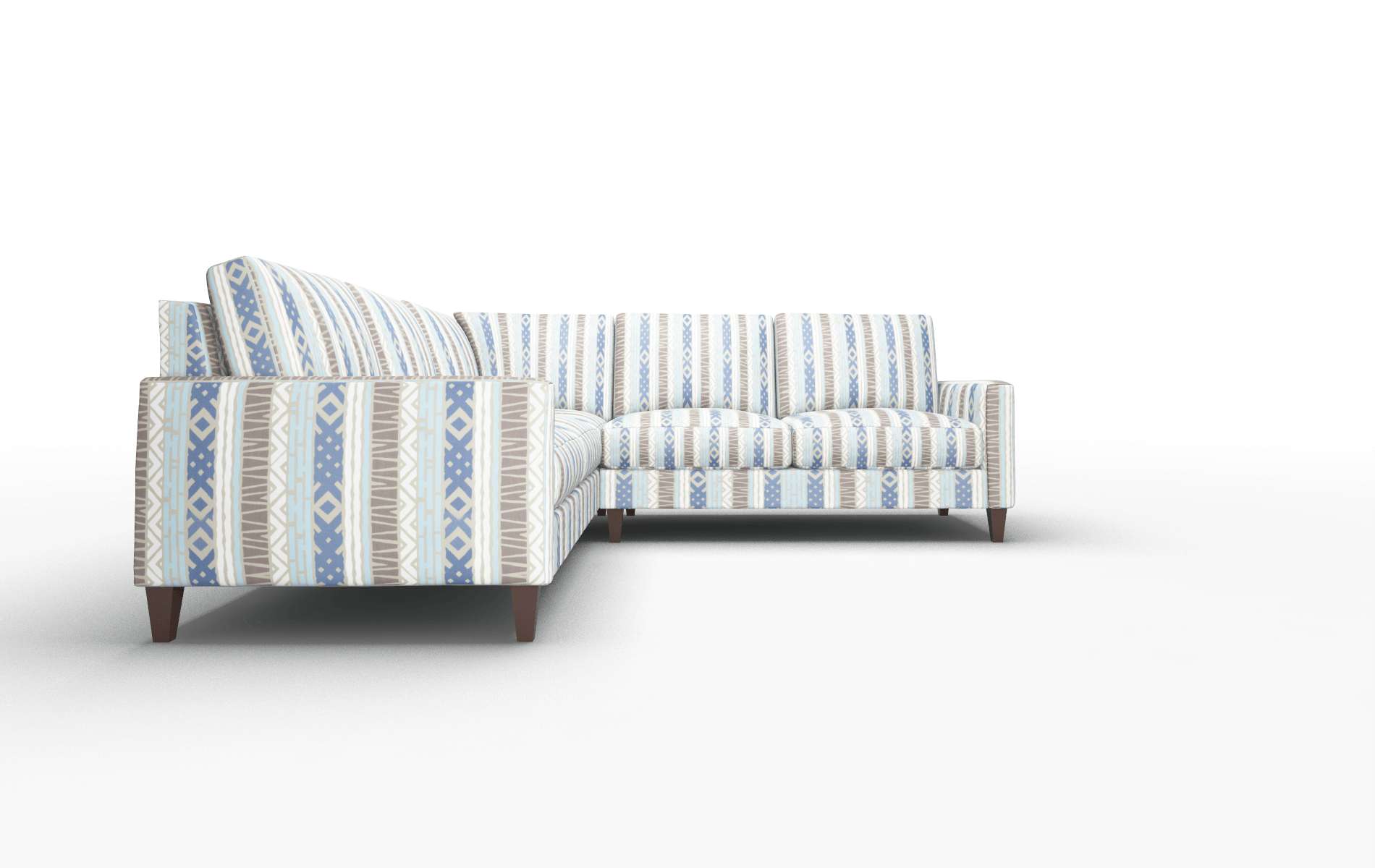 Cannes Bodhi Indigo Sectional espresso legs 2