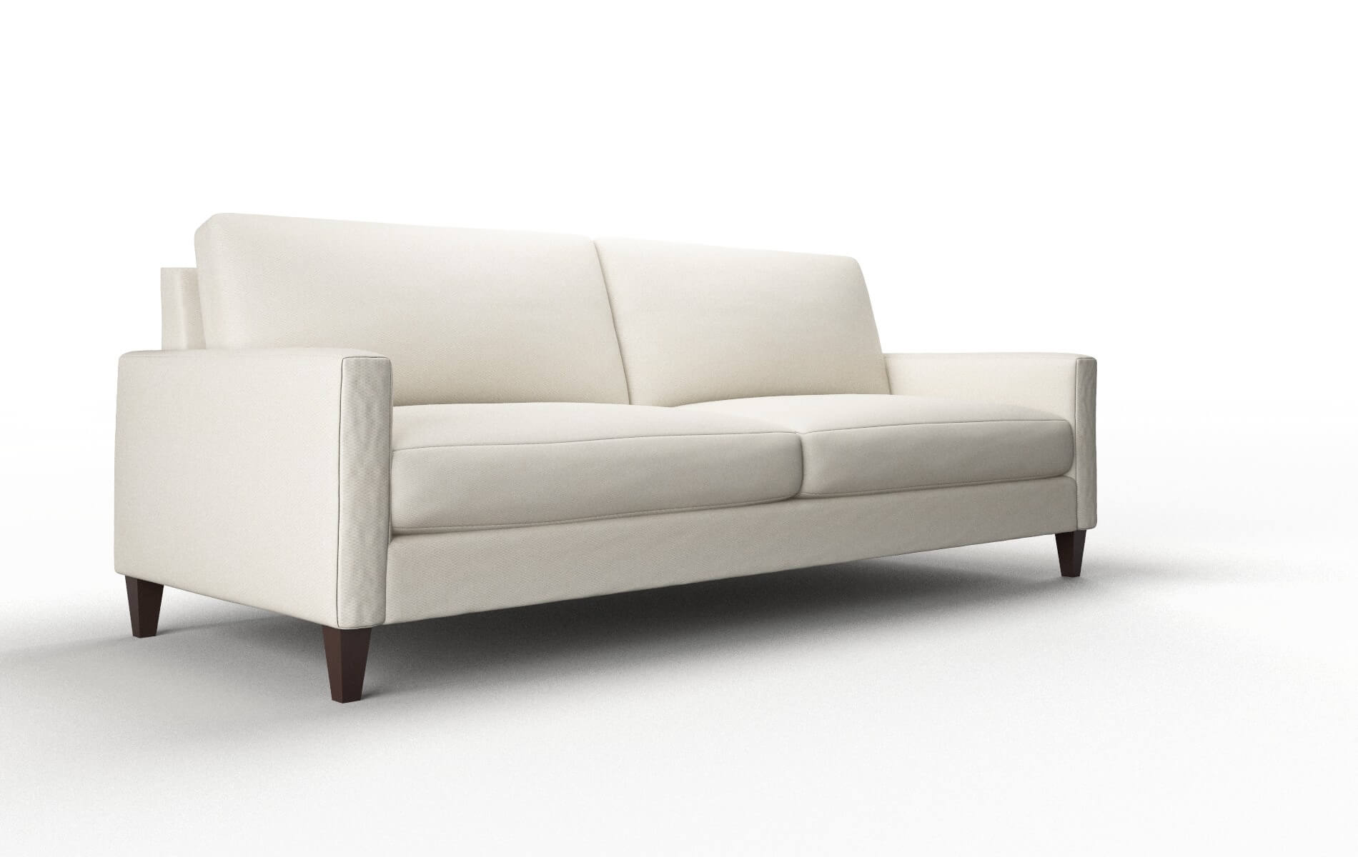Cannes Bungalow Ivory Sofa espresso legs 2