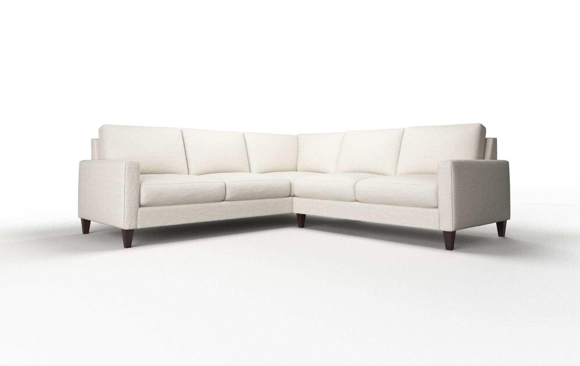 Cannes Catalina Linen Sectional espresso legs 1