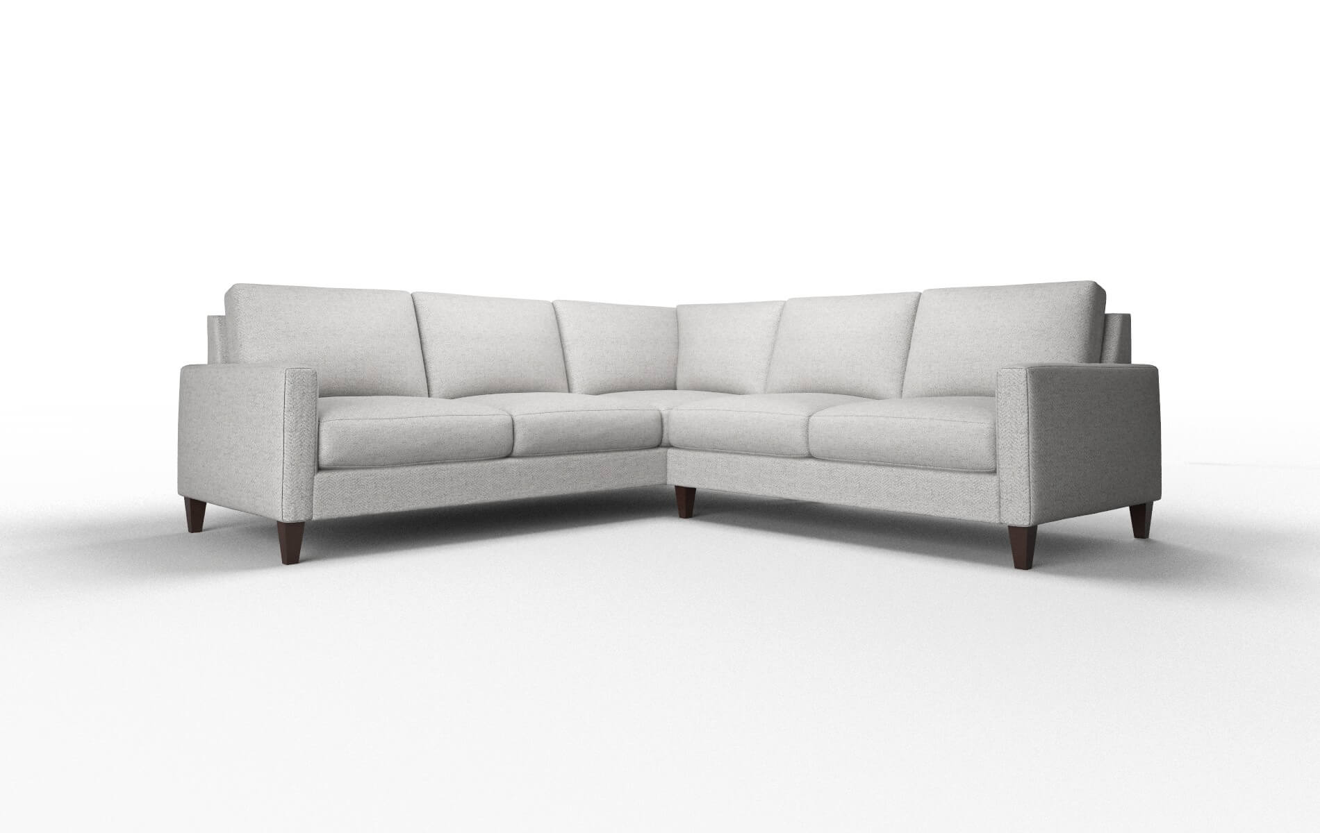 Cannes Catalina Silver Sectional espresso legs