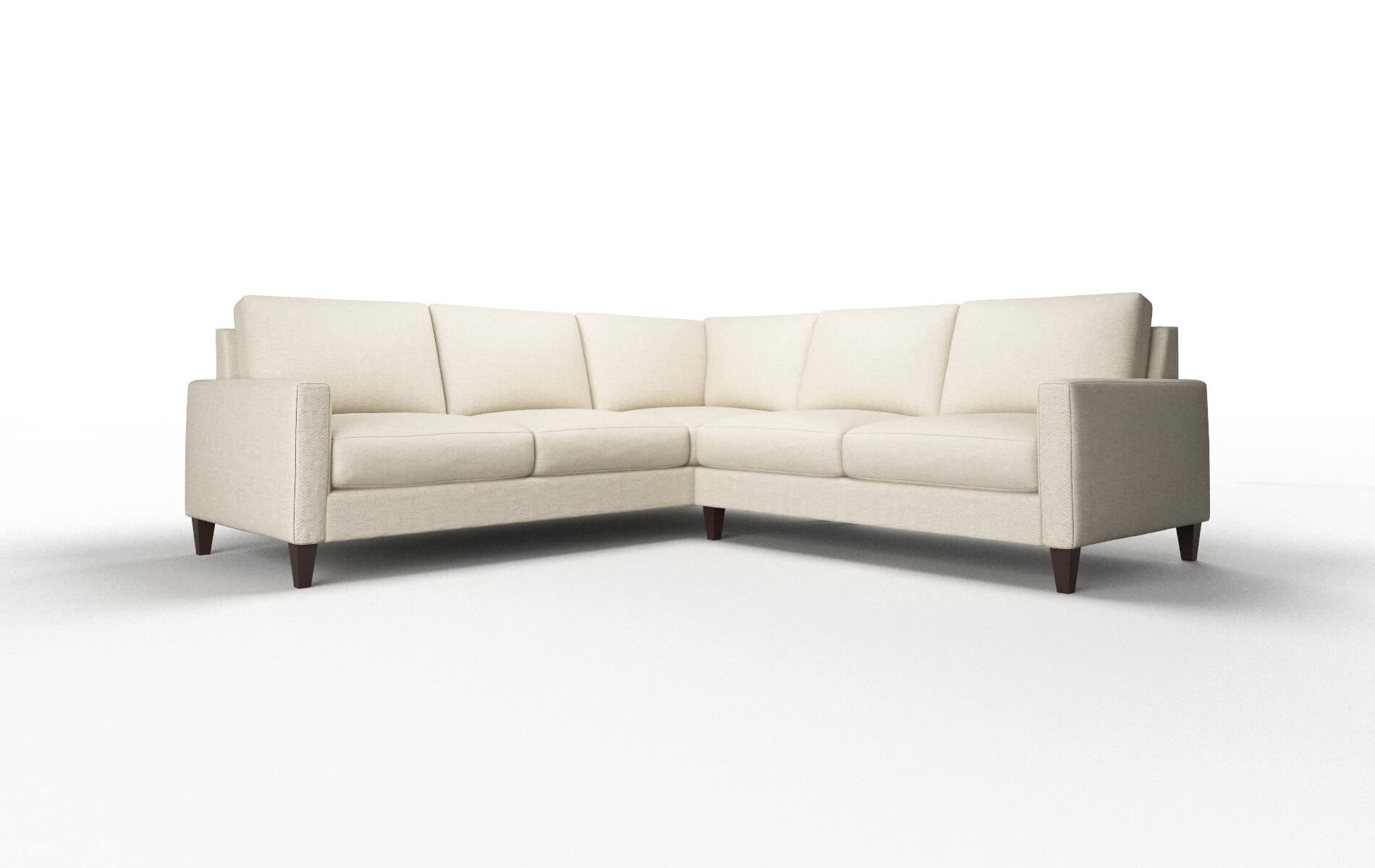 Cannes Catalina Wheat Sectional espresso legs