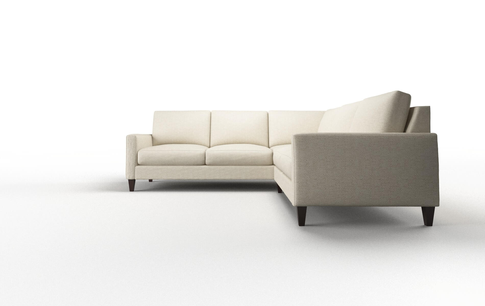 Cannes Catalina Wheat Sectional espresso legs 5