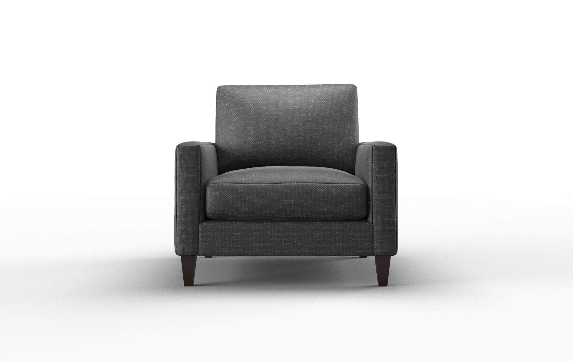 Cannes Chance Denim Chair espresso legs 1