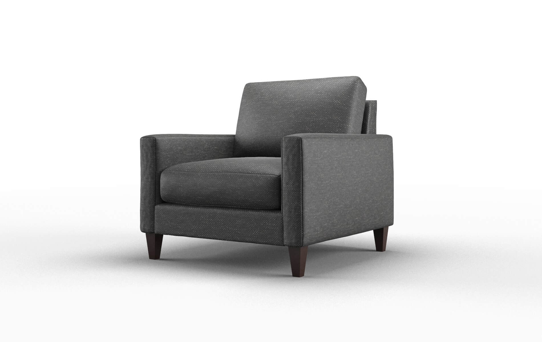 Cannes Chance Denim Chair espresso legs 4
