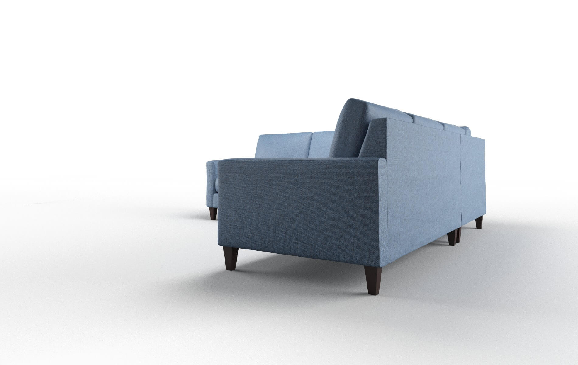 Cannes Clyde Deep_ocean Sectional espresso legs 4
