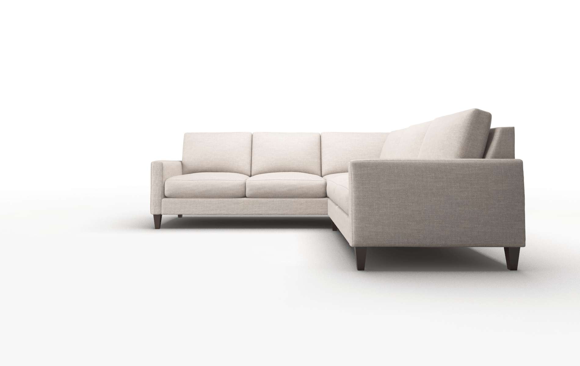 Cannes Clyde Dolphin Sectional espresso legs 5