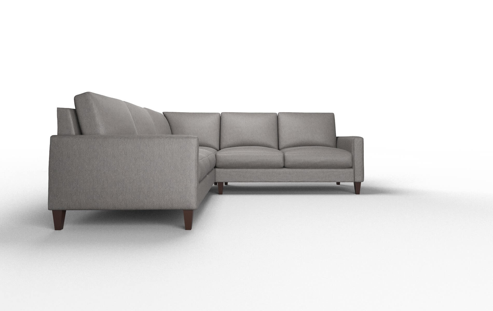 Cannes Cosmo Charcoal Sectional espresso legs 2