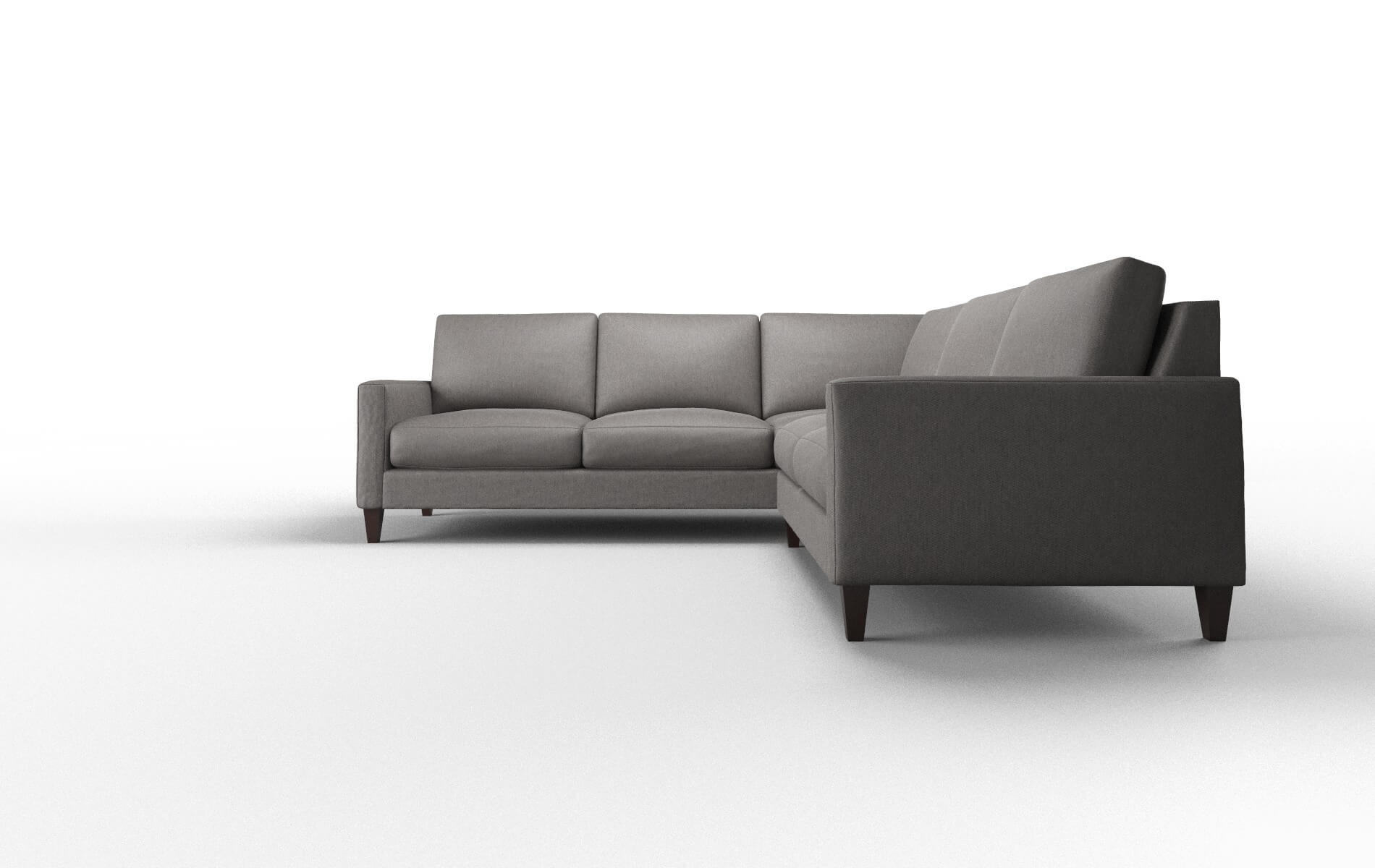 Cannes Cosmo Charcoal Sectional espresso legs 5
