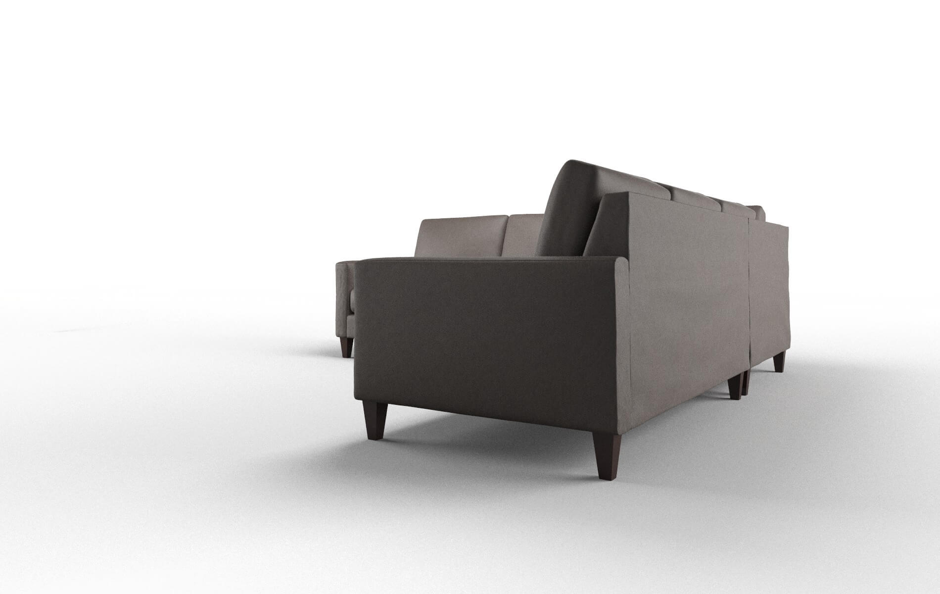 Cannes Cosmo Chocolate Sectional espresso legs 4