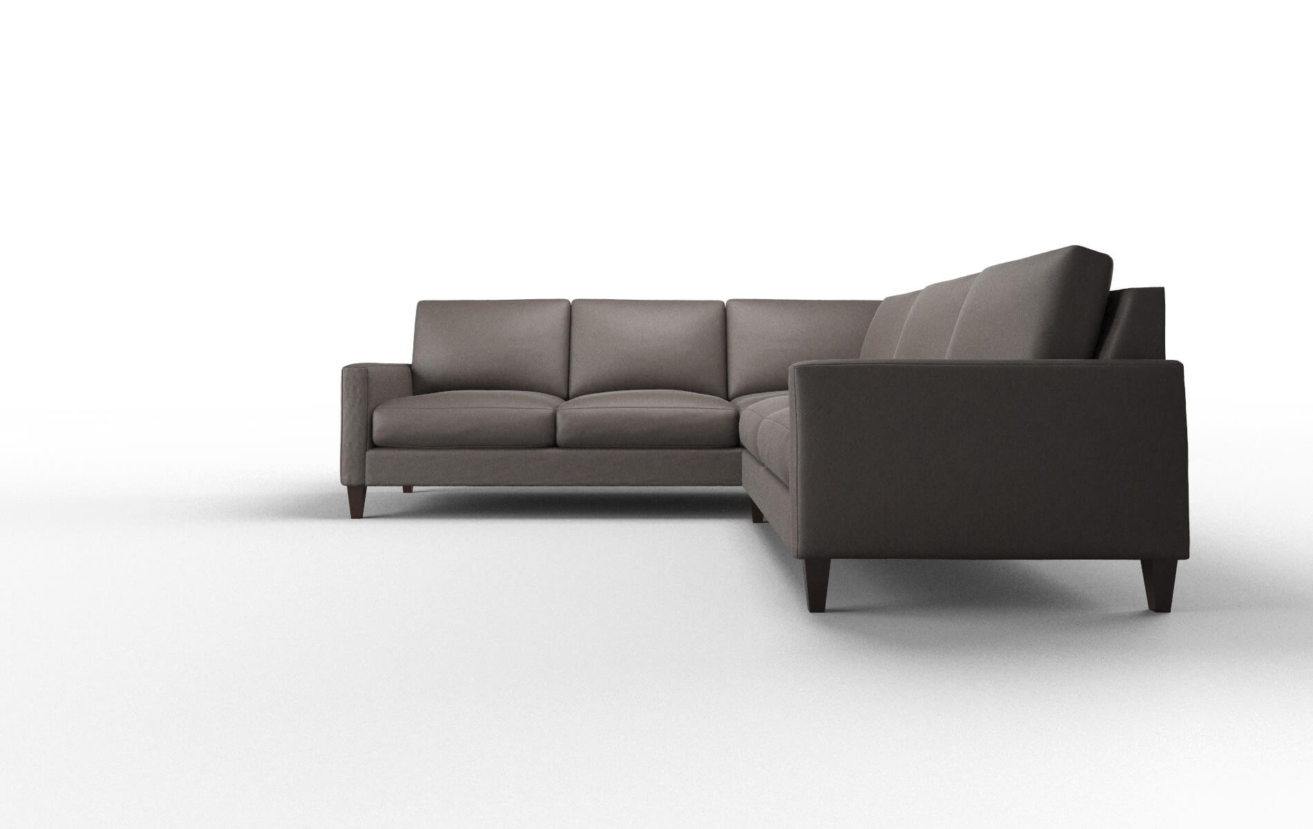 Cannes Cosmo Chocolate Sectional espresso legs 5
