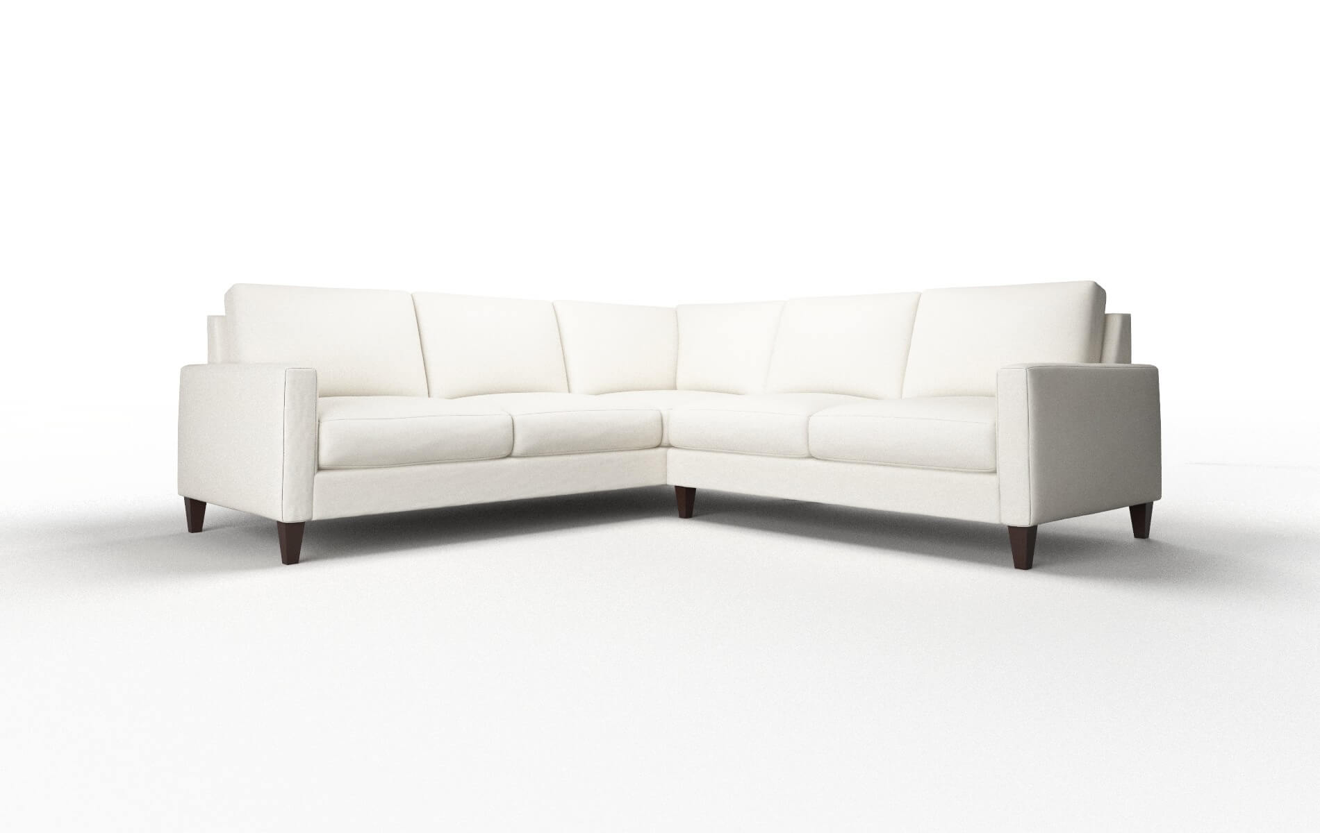 Cannes Cosmo ivory Sectional Espresso Legs  1