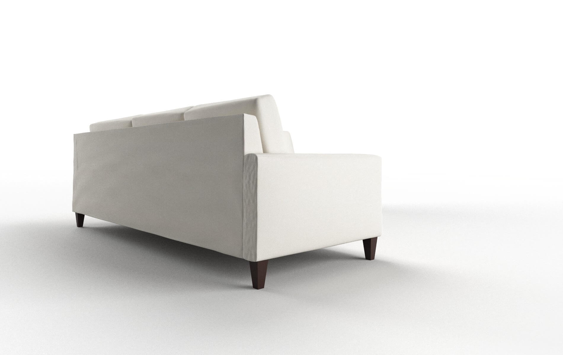 Cannes Cosmo Ivory Sectional espresso legs 3