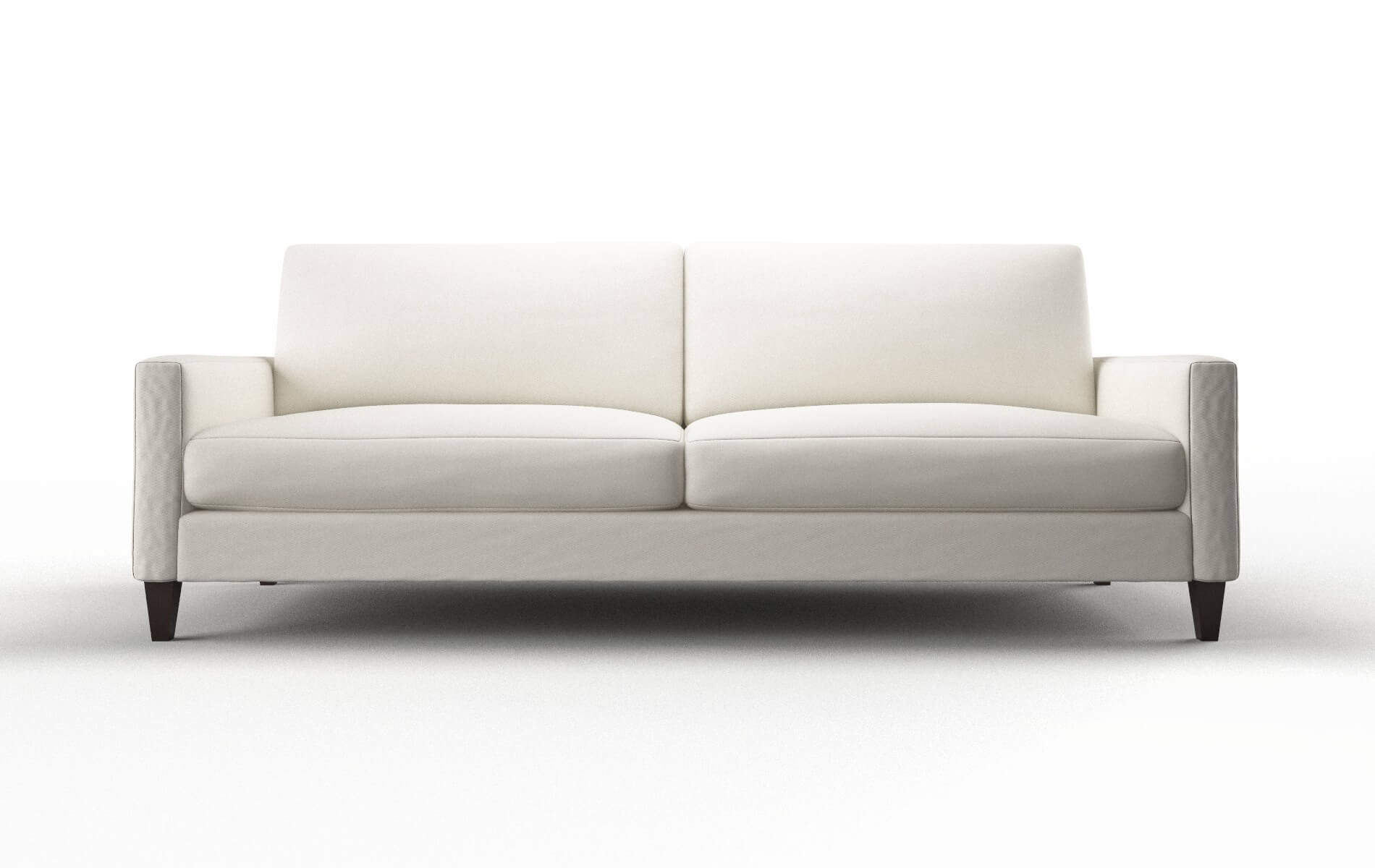 Cannes Cosmo Ivory Sofa espresso legs 1