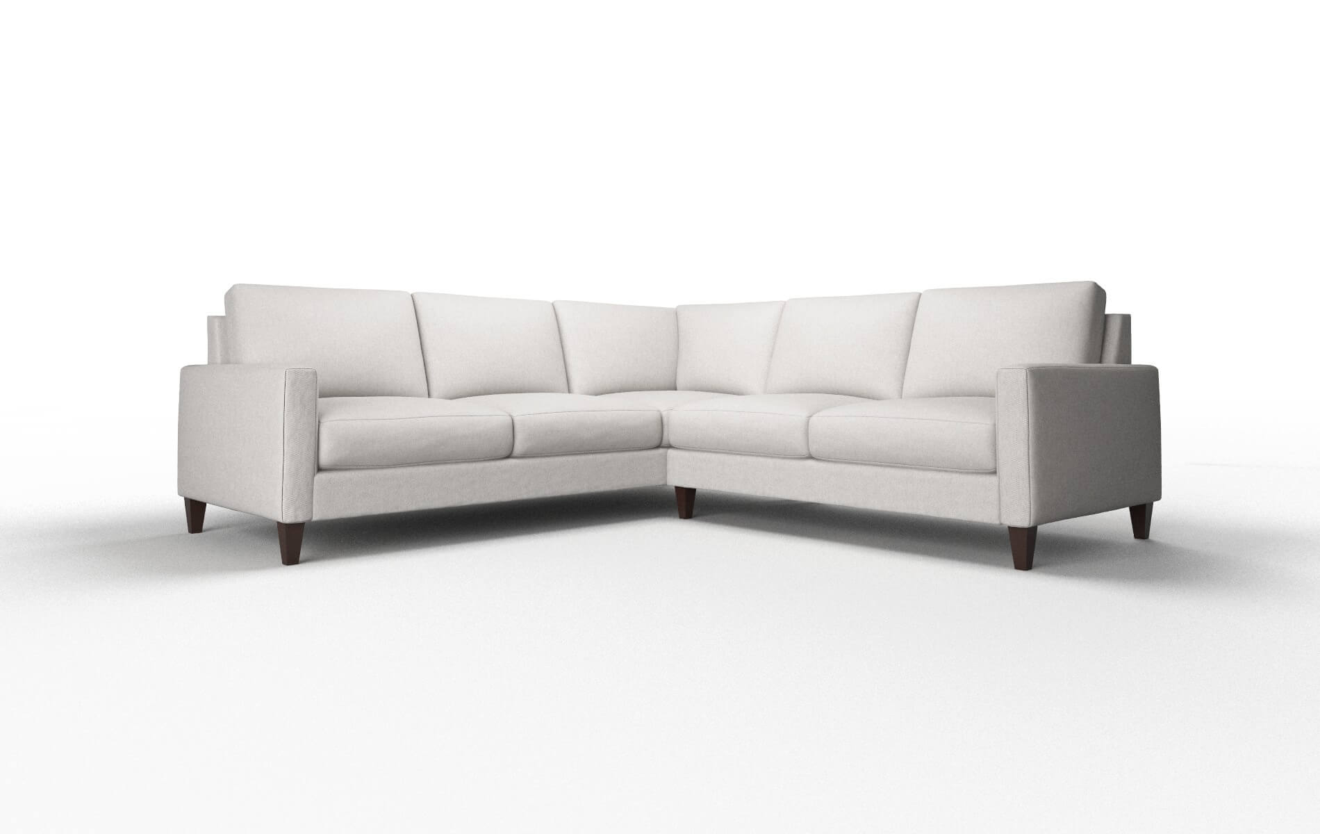 Cannes Cosmo Silver Sectional espresso legs 1
