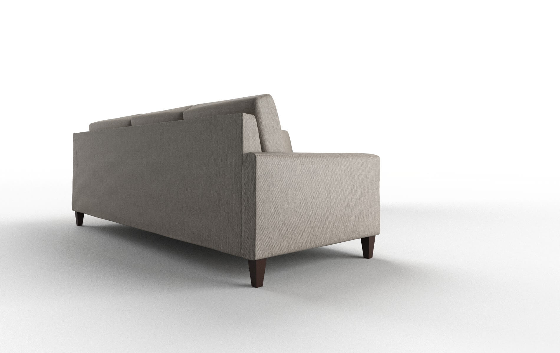 Cannes Cosmo Taupe Sectional espresso legs 3