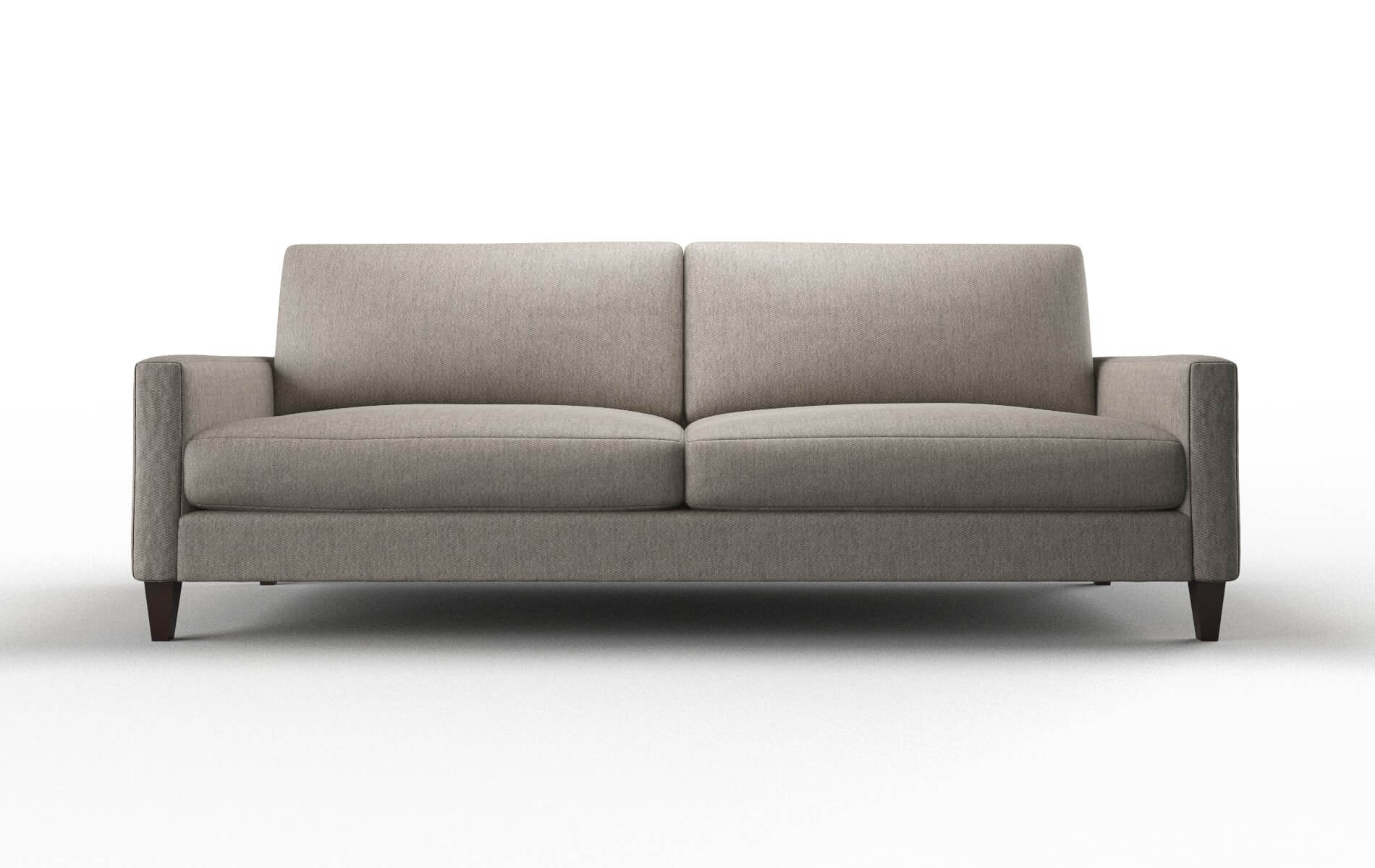 Cannes Cosmo Taupe Sofa espresso legs 1