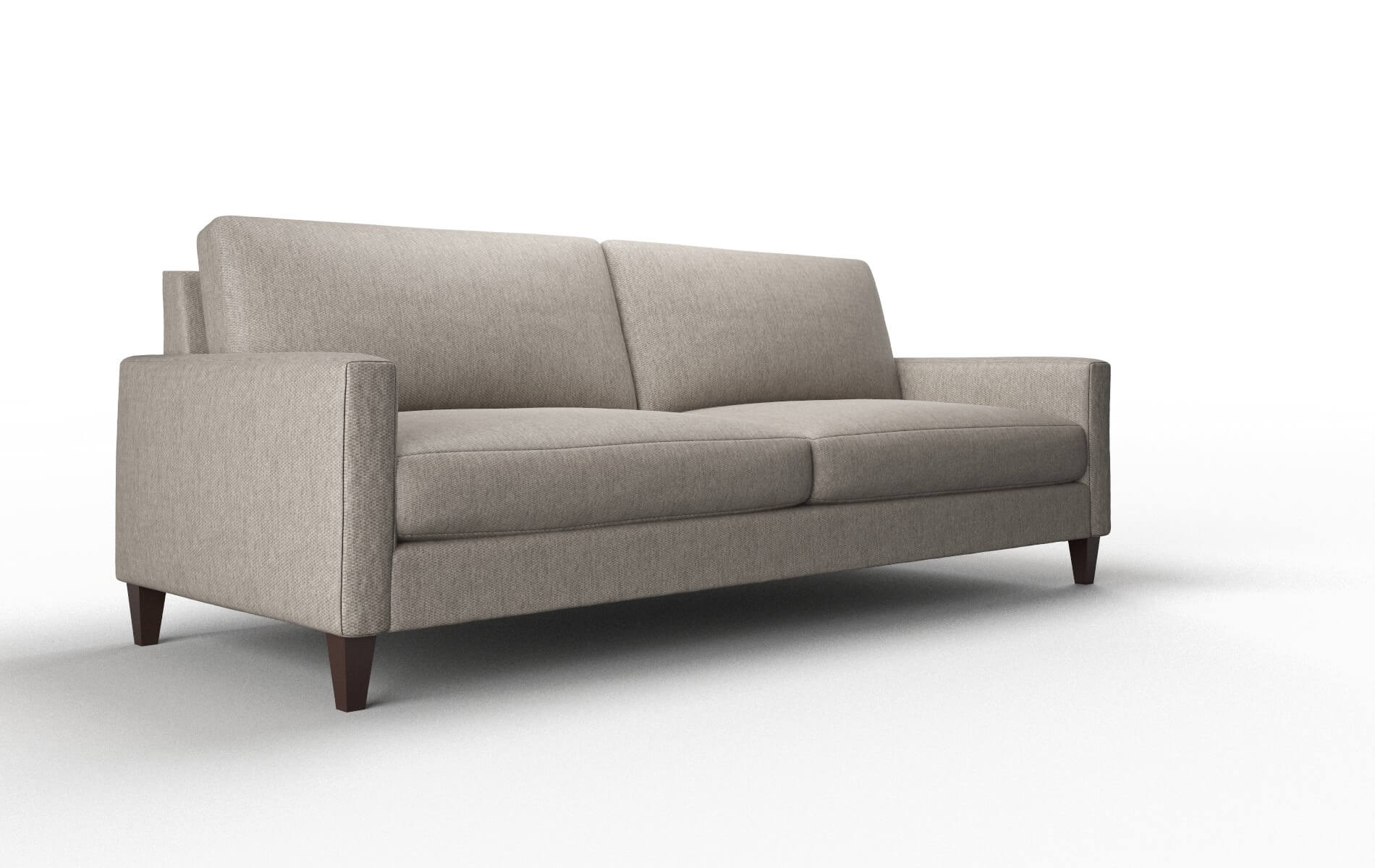 Cannes Cosmo Taupe Sofa espresso legs 2