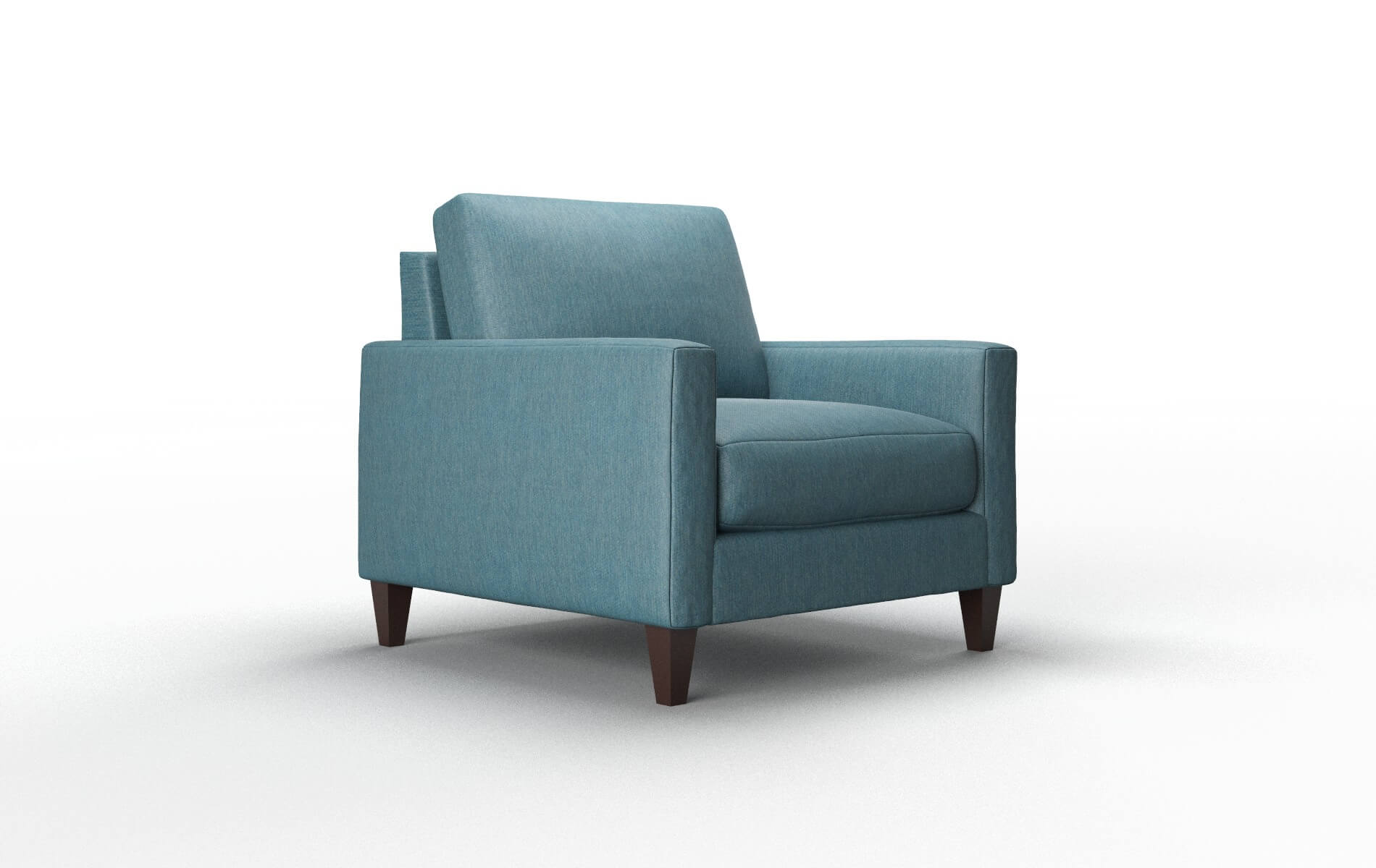 Cannes Cosmo Teal Chair espresso legs 2