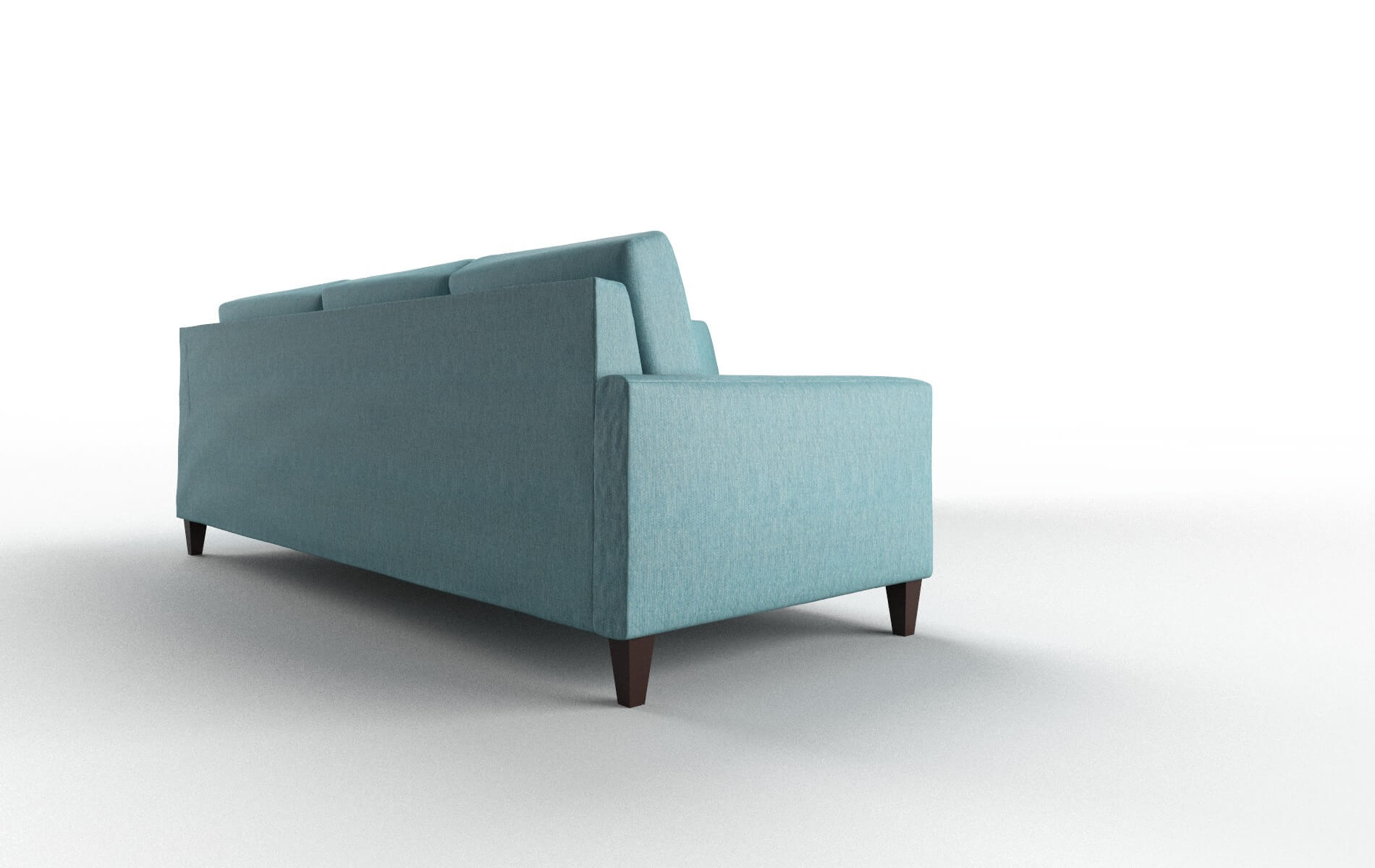 Cannes Cosmo Turquoise Sectional espresso legs 3