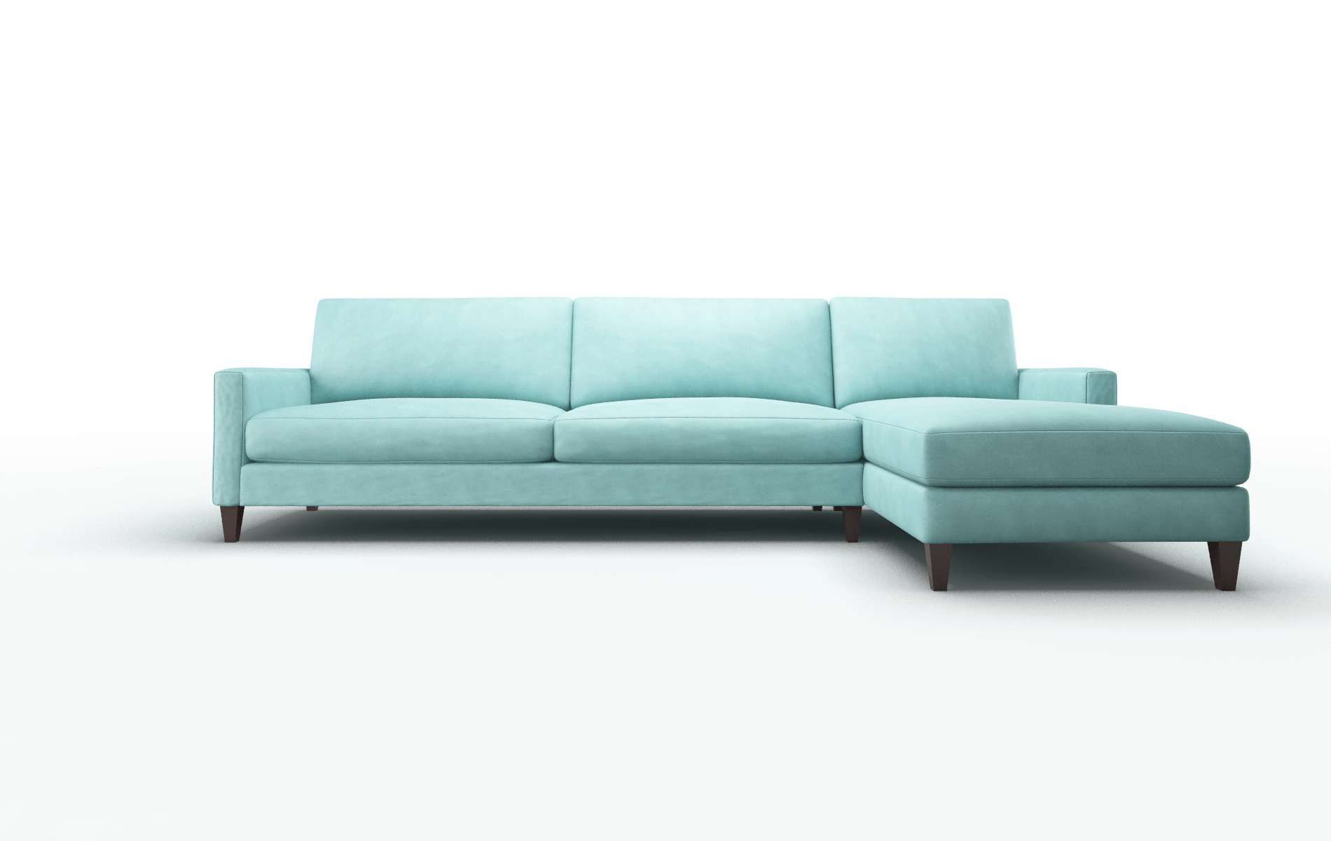 Cannes Curious Turquoise chair espresso legs