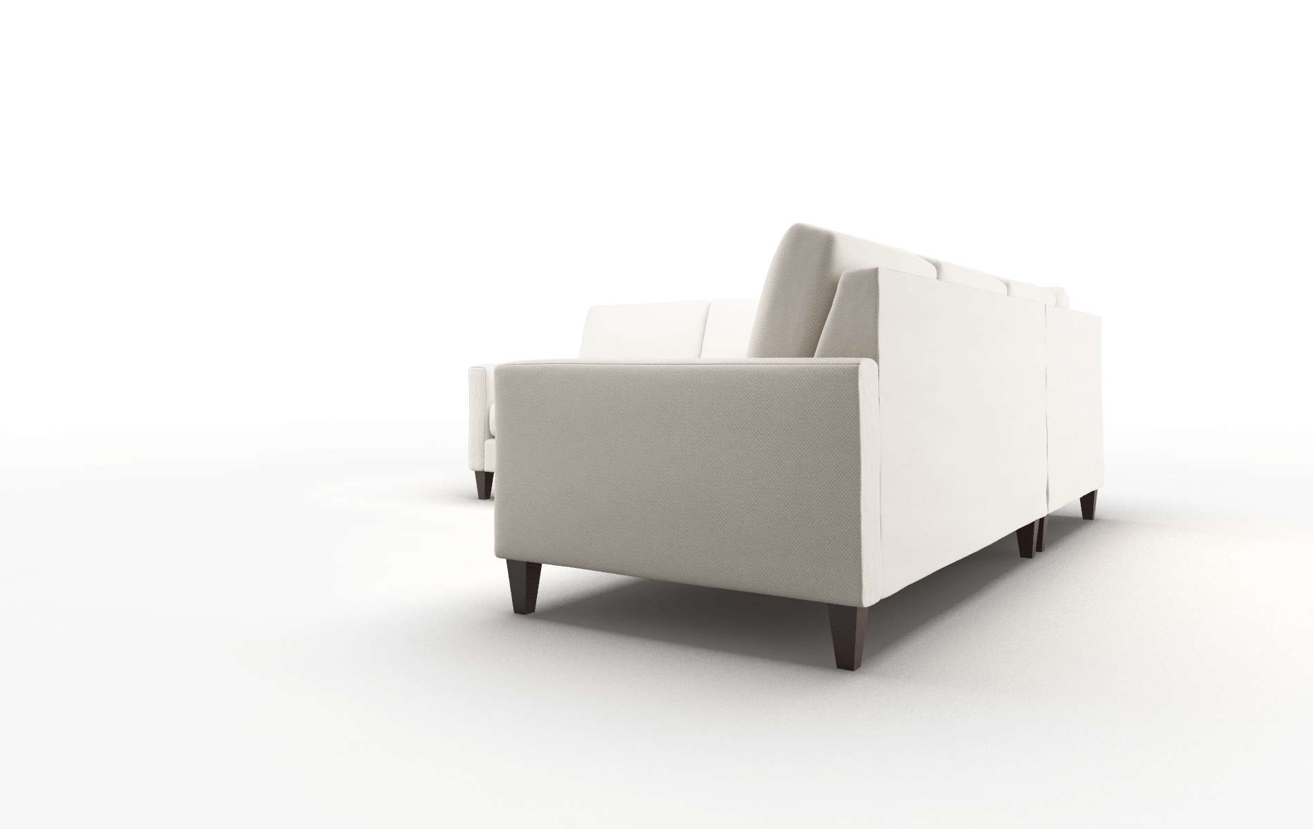 Cannes Dawson Sand Sectional espresso legs 4