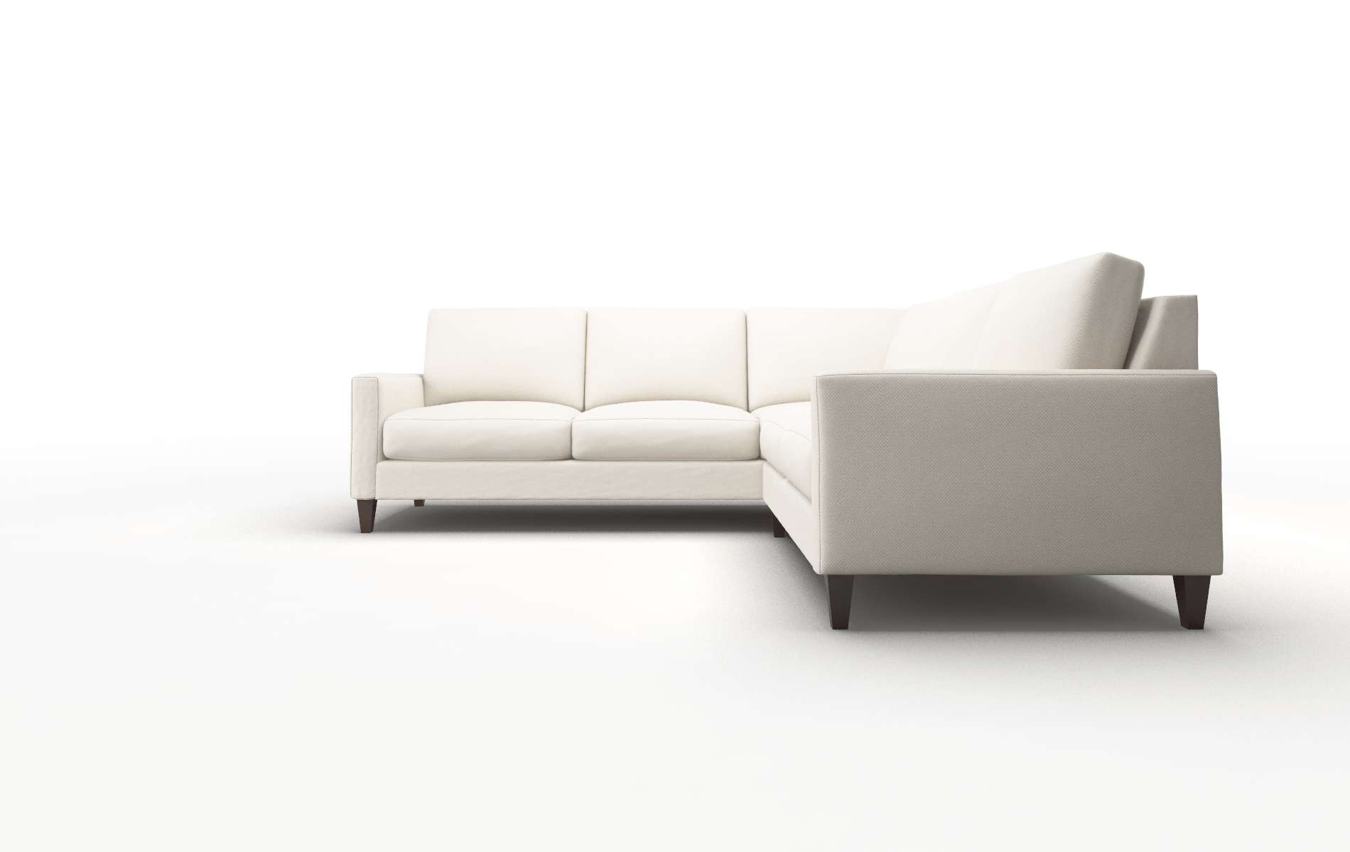Cannes Dawson Sand Sectional espresso legs 5