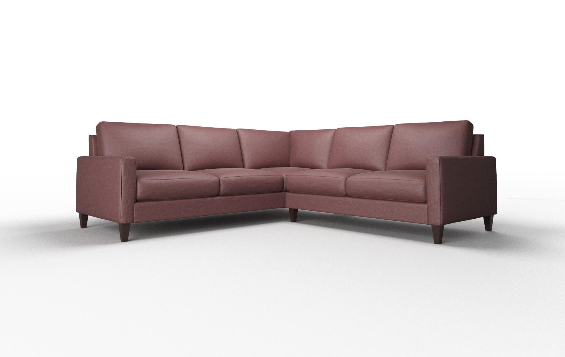 Cannes Derby Berry Sectional espresso legs 1