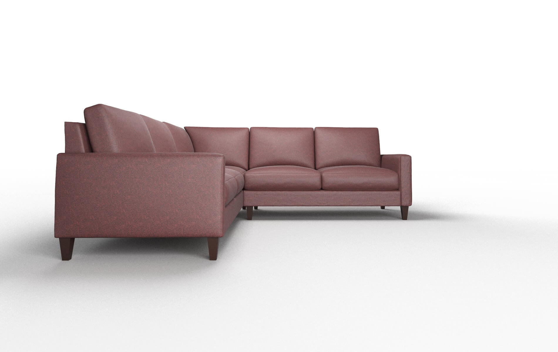 Cannes Derby Berry Sectional espresso legs 2