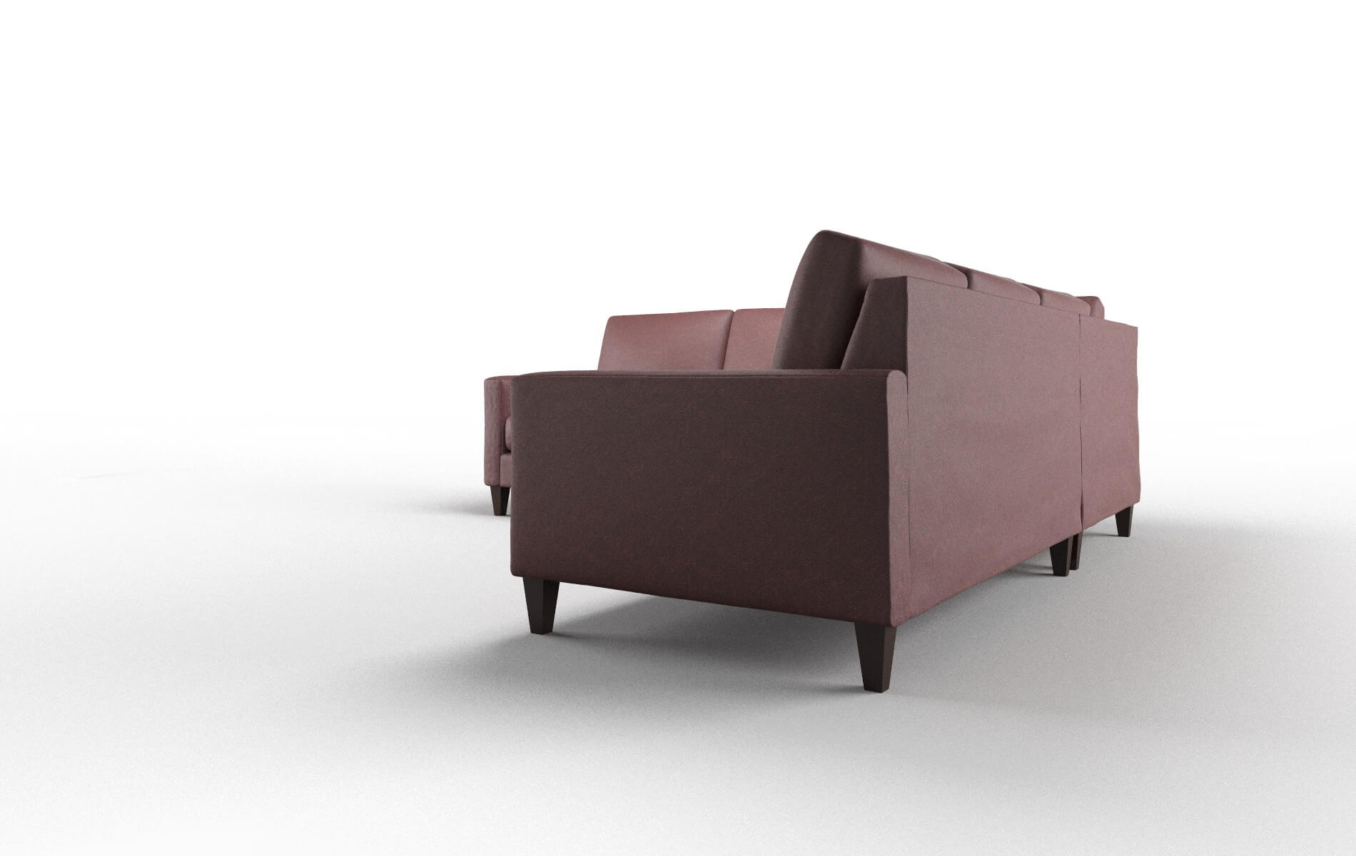 Cannes Derby Berry Sectional espresso legs 4