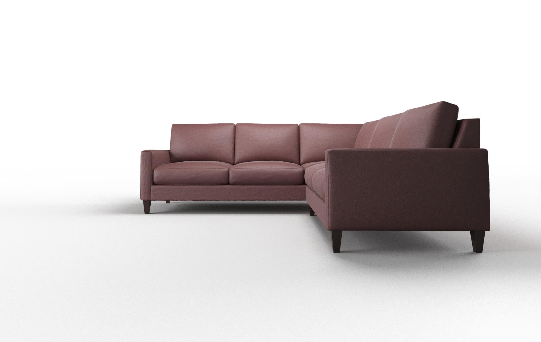 Cannes Derby Berry Sectional espresso legs 5