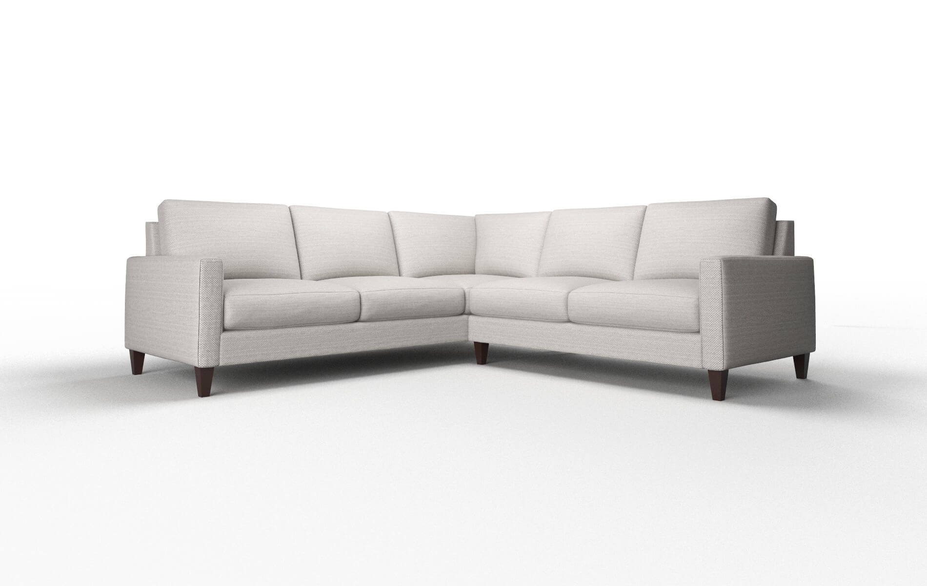 Cannes Derby Grey Sectional espresso legs 1