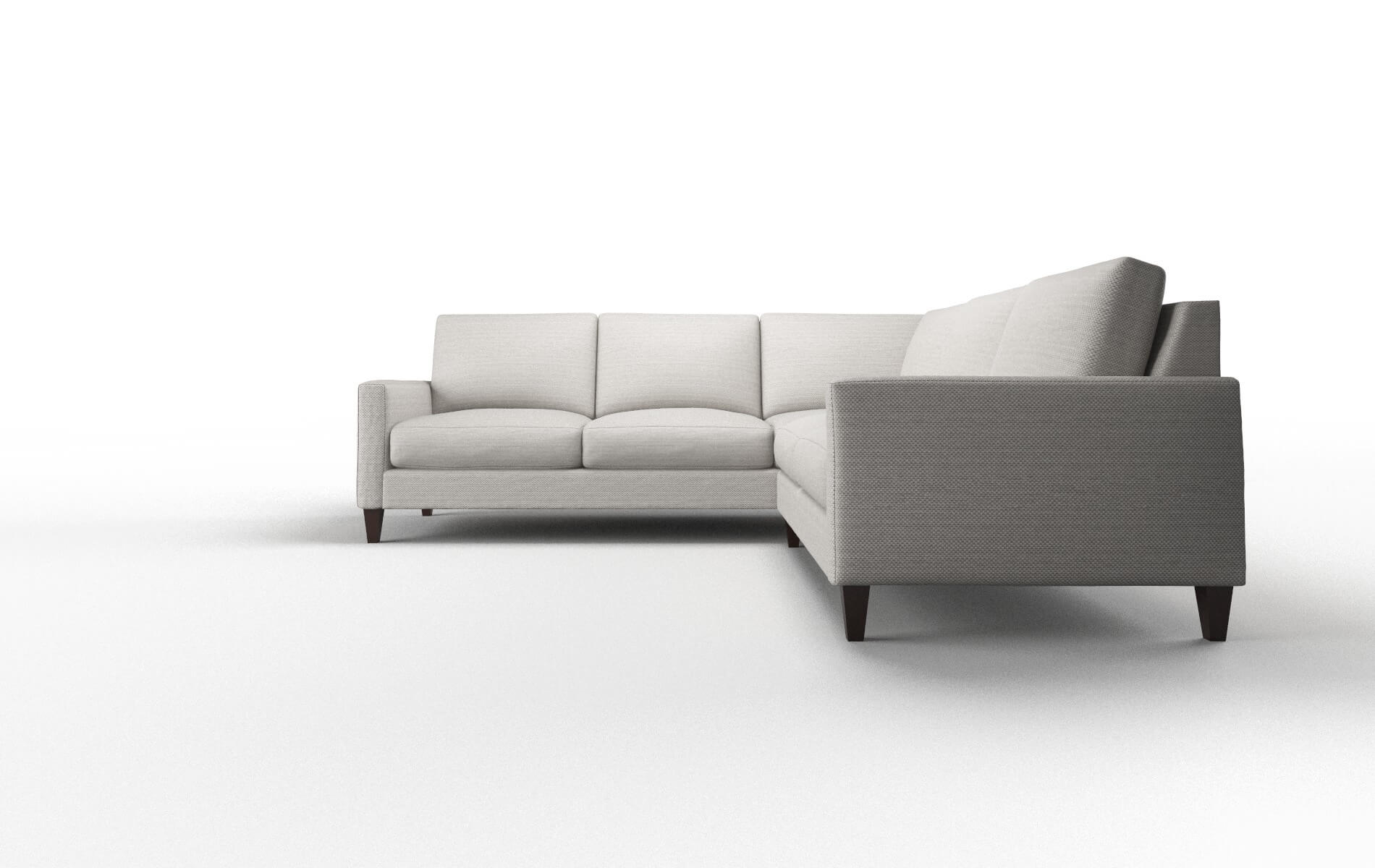 Cannes Derby Grey Sectional espresso legs 5