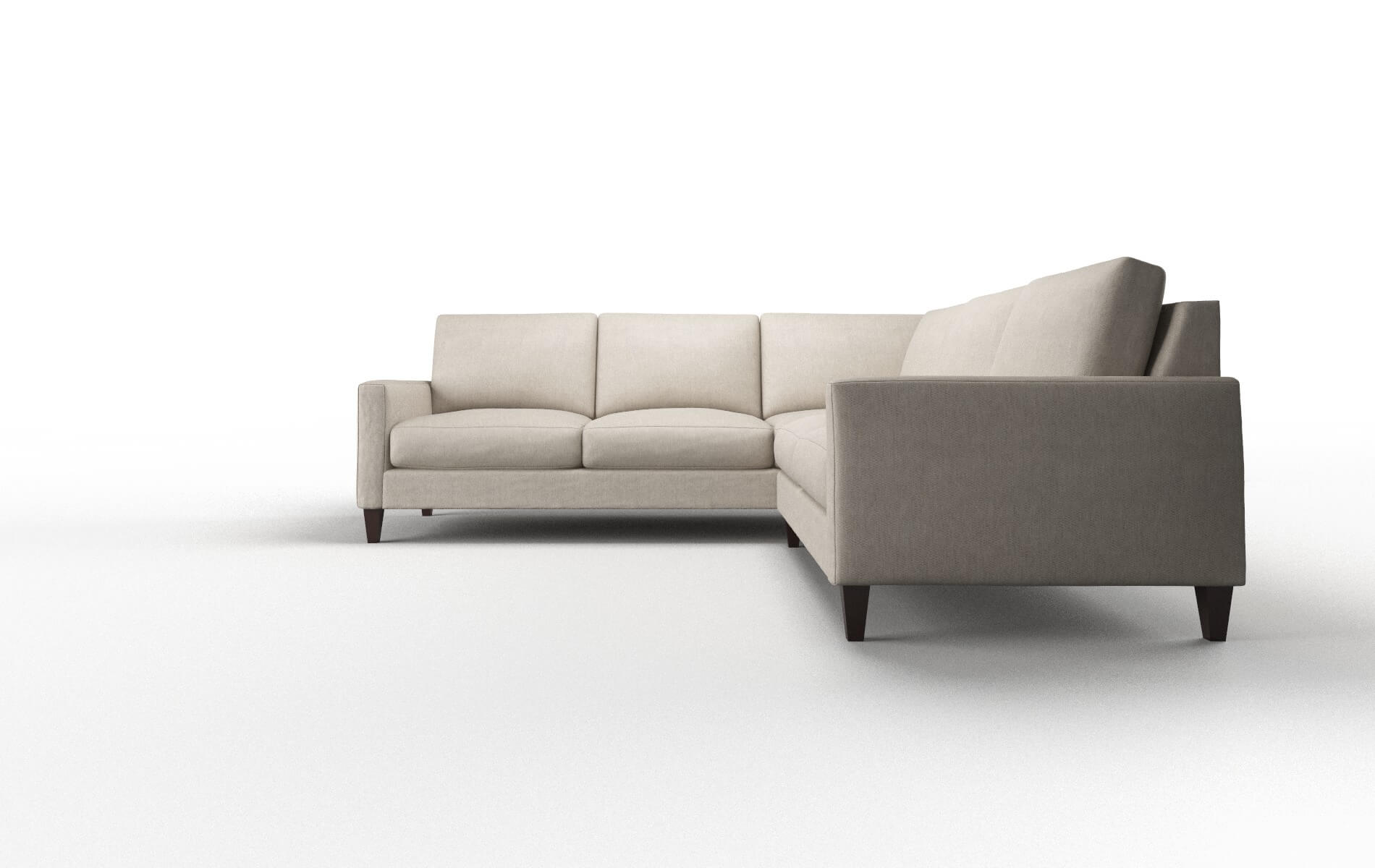 Cannes Derby Linen Sectional espresso legs 5